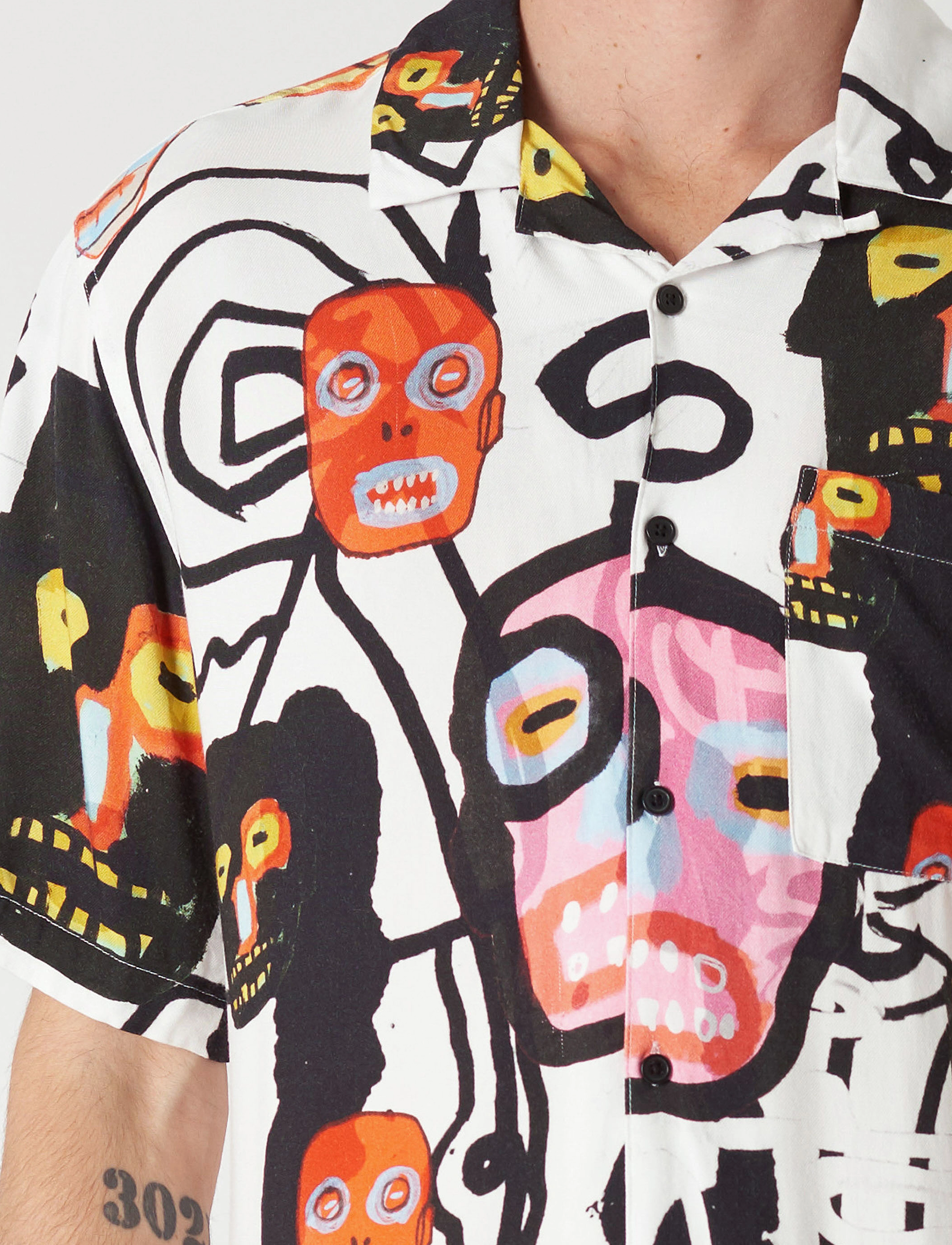 NEUW - LEADBEATER ART SHIRT 4 - white art - 4