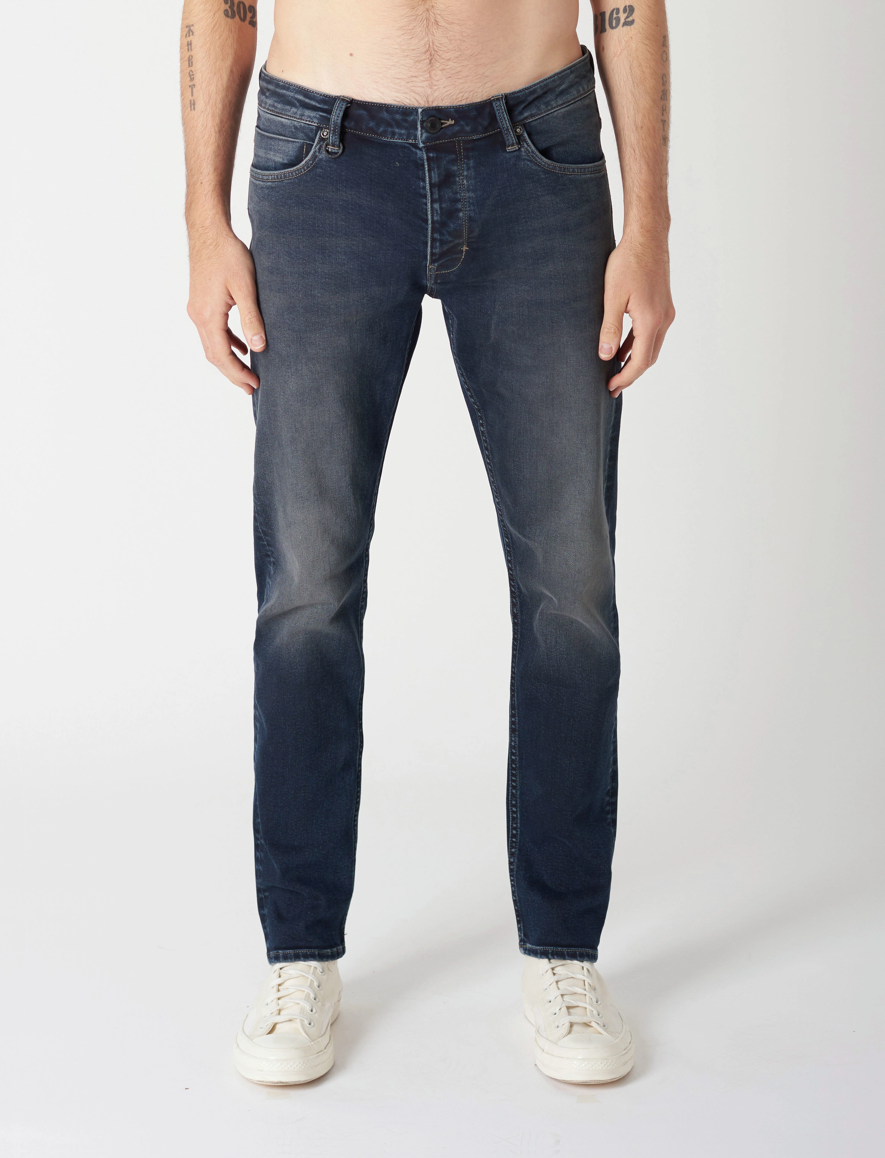 NEUW - LOU SLIM VAIN - organic dark blue - 2