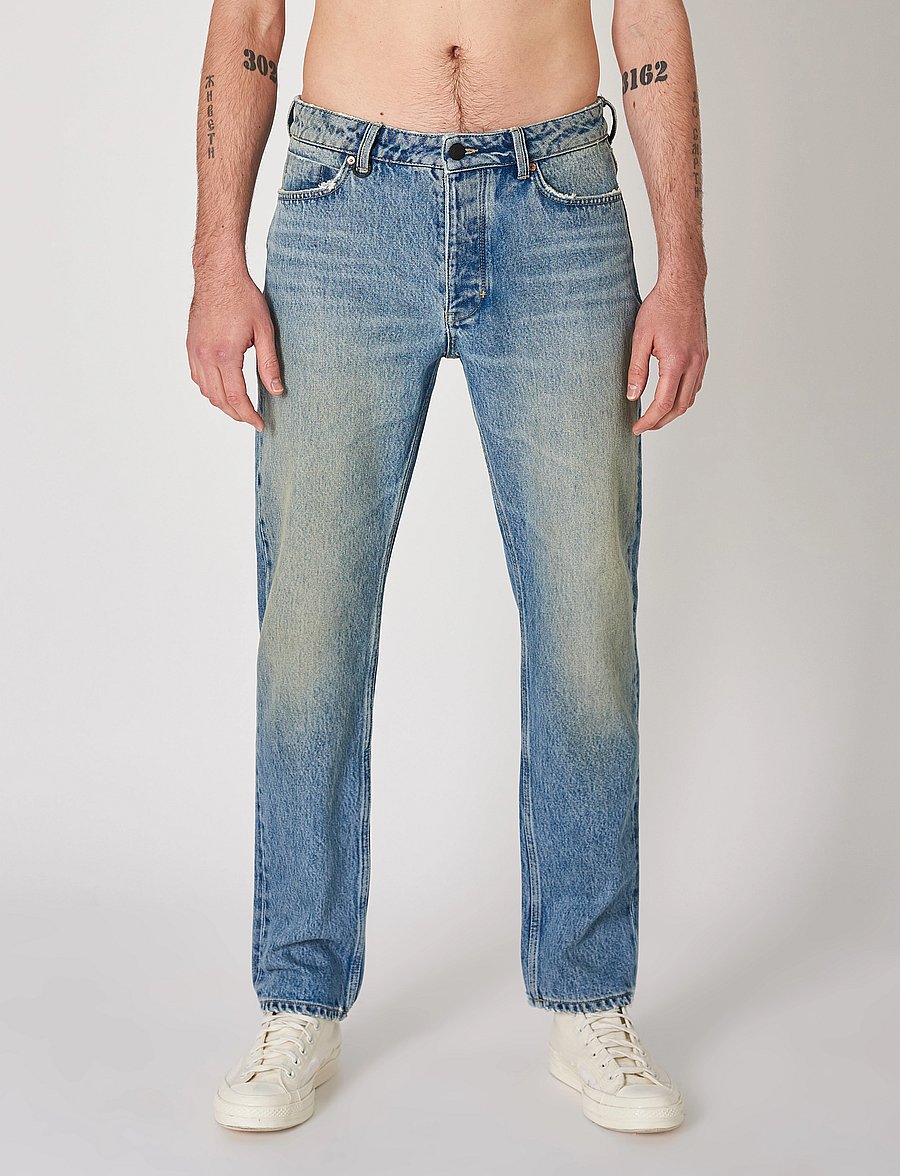 NEUW - STUDIO RELAXED ABSTRACT BLUE - byxor & jeans - organic vintage blue - 0