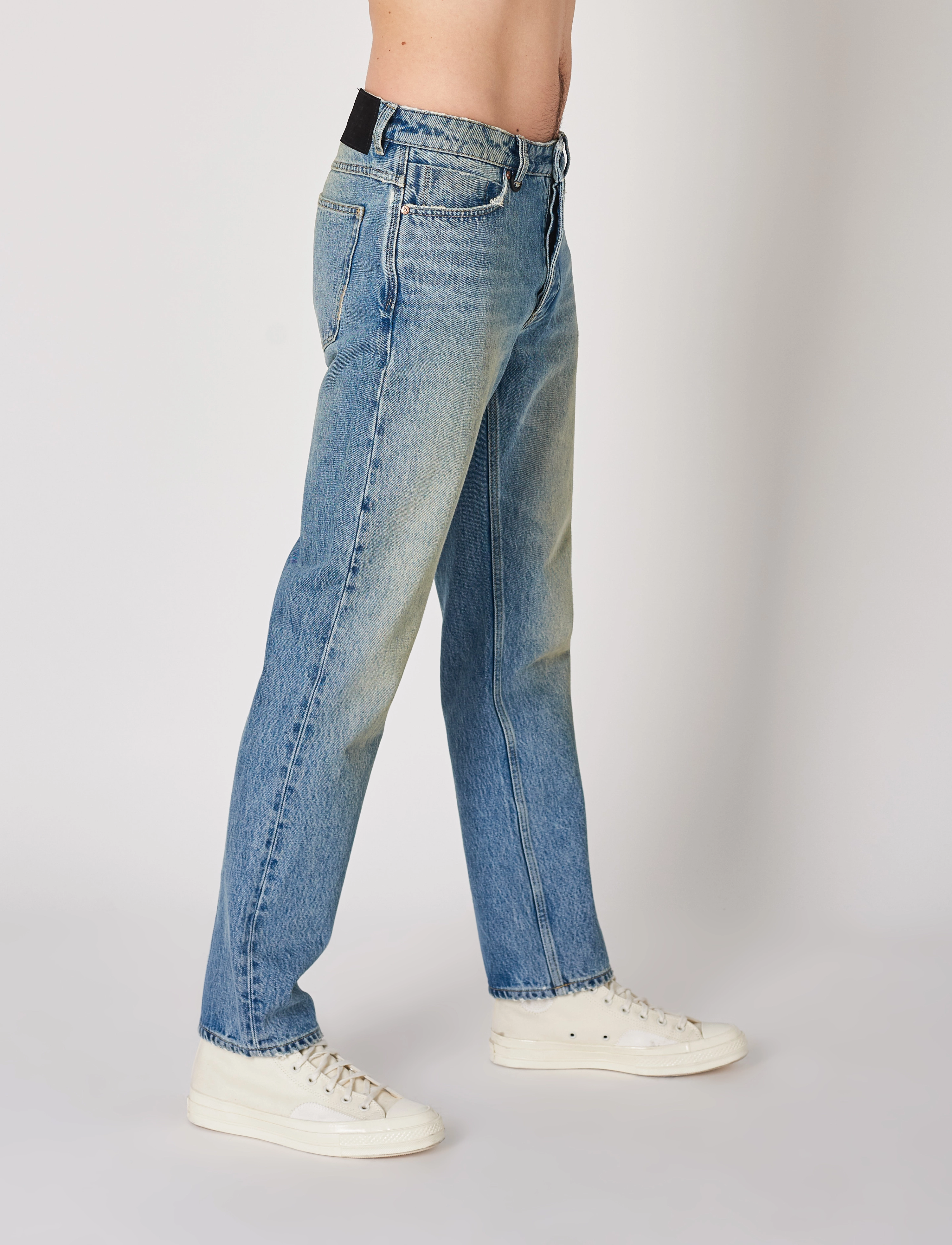 NEUW - STUDIO RELAXED ABSTRACT BLUE - housut & farkut - organic vintage blue - 4