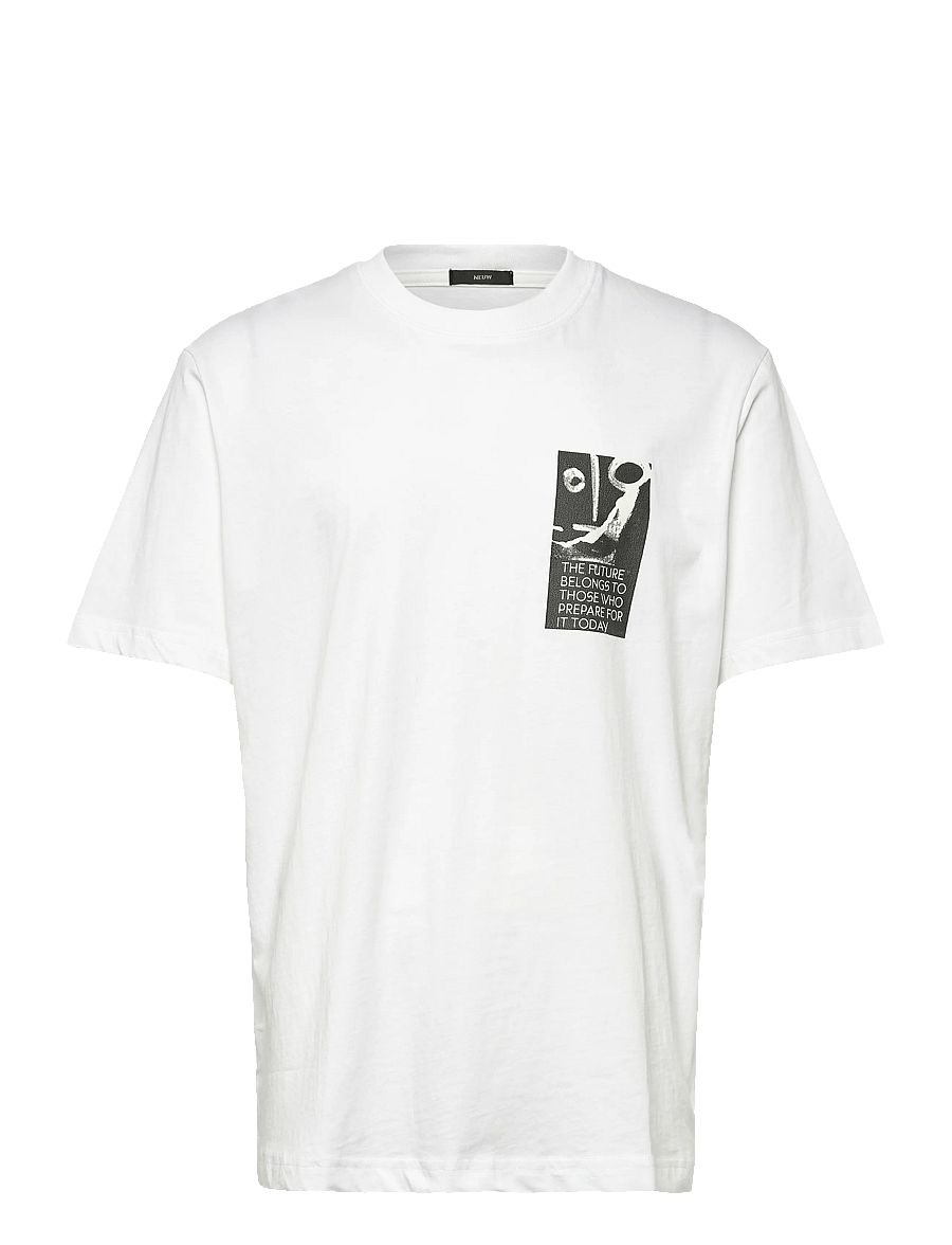 NEUW - TURRELL ART TEE - lühikeste varrukatega t-särgid - white - 1