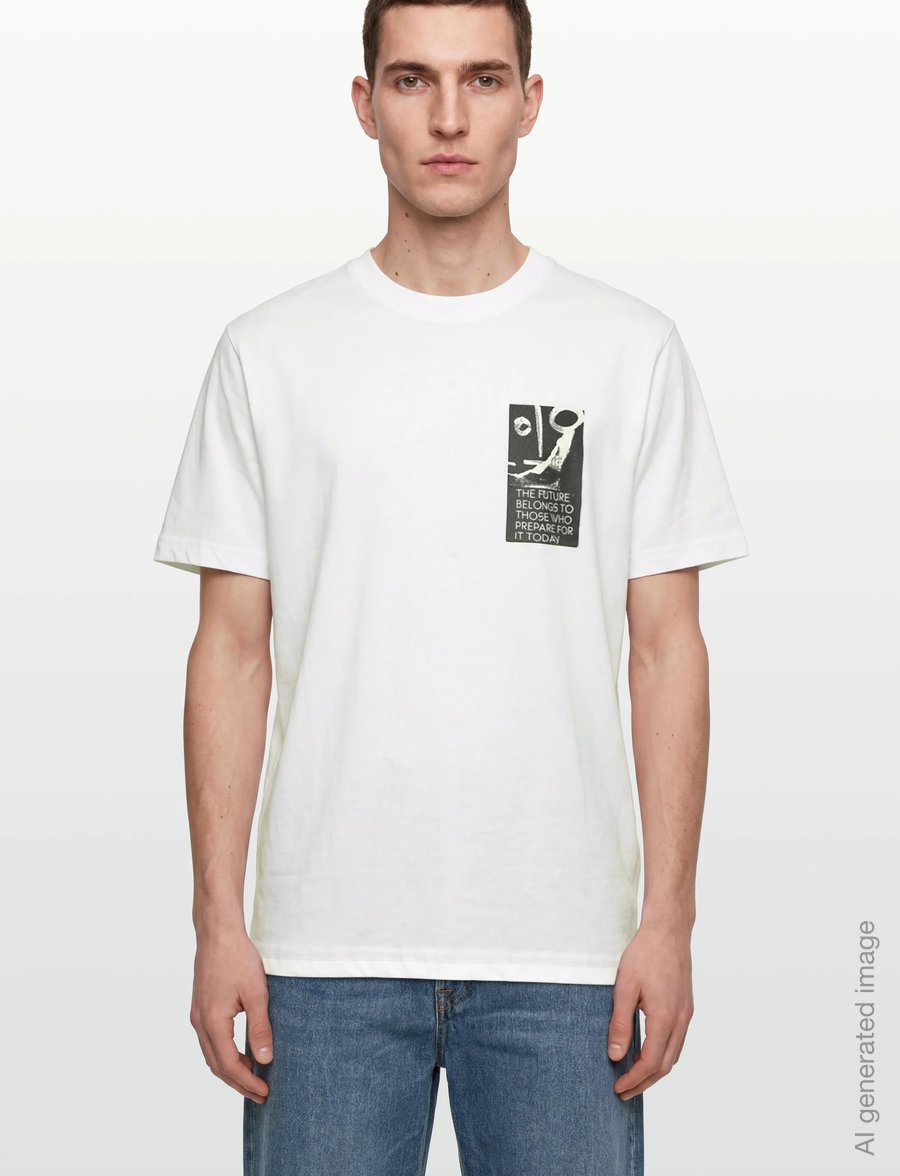 NEUW - TURRELL ART TEE - lühikeste varrukatega t-särgid - white - 3
