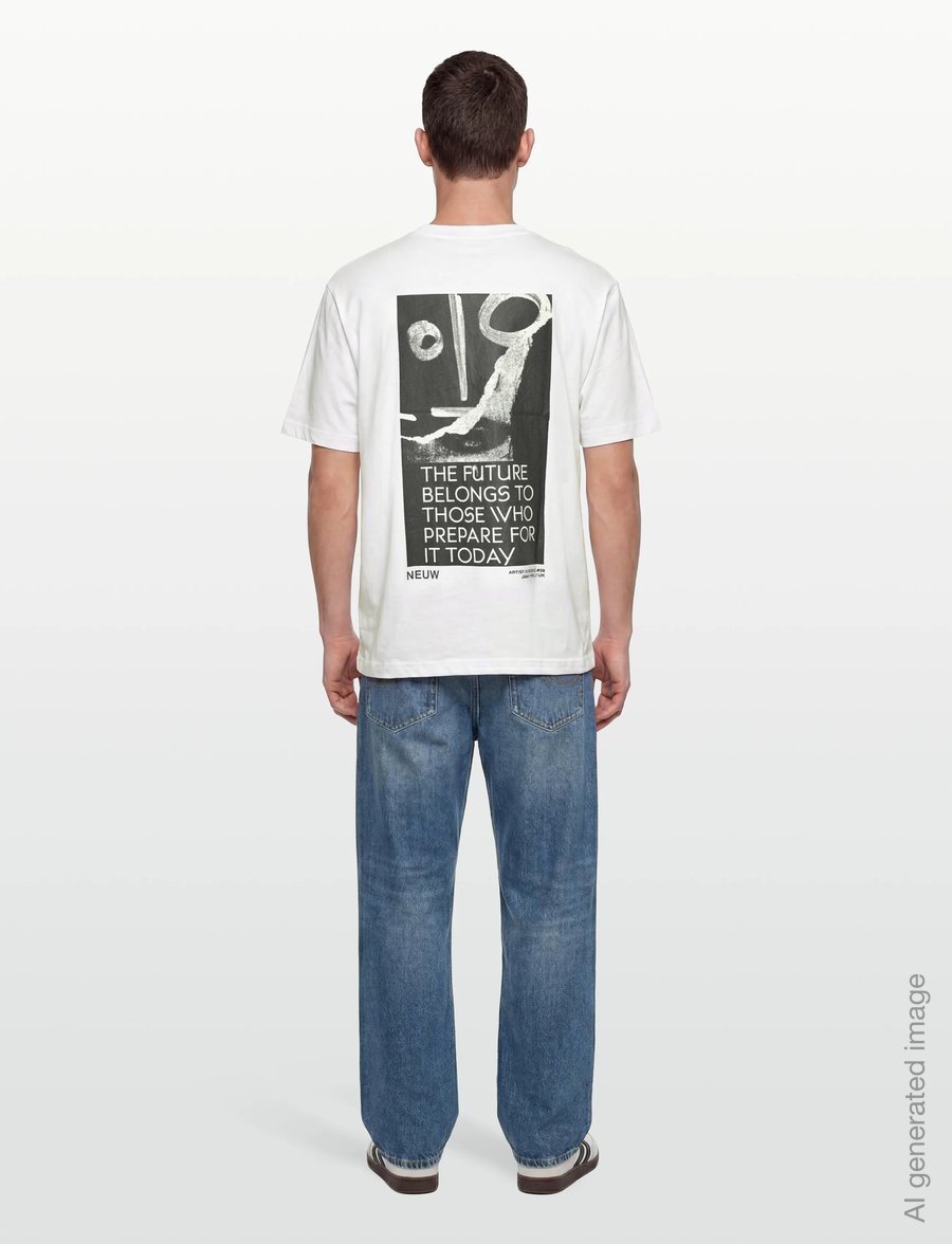 NEUW - TURRELL ART TEE - lühikeste varrukatega t-särgid - white - 4
