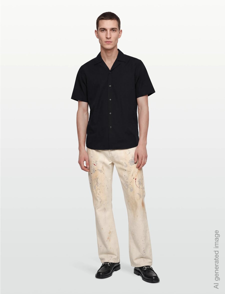 NEUW - LIAM LOOSE BARE ART OFF WHITE - weite jeans - white - 0