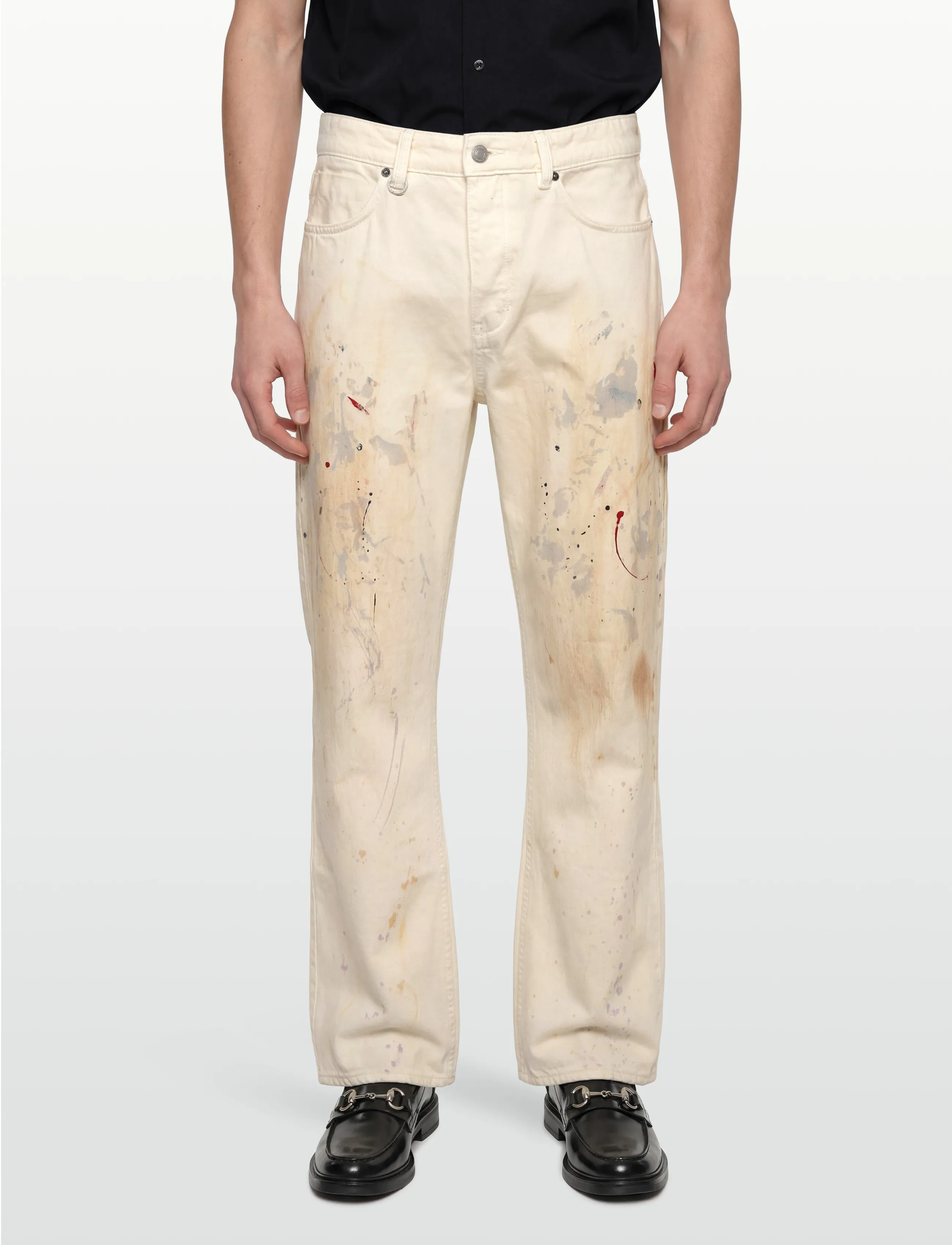NEUW - LIAM LOOSE BARE ART OFF WHITE - bukser & jeans - white - 3