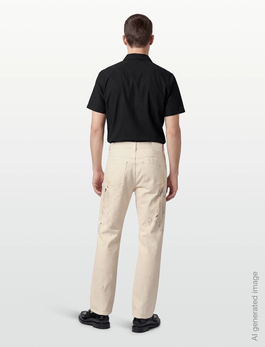 NEUW - LIAM LOOSE BARE ART OFF WHITE - weite jeans - white - 4
