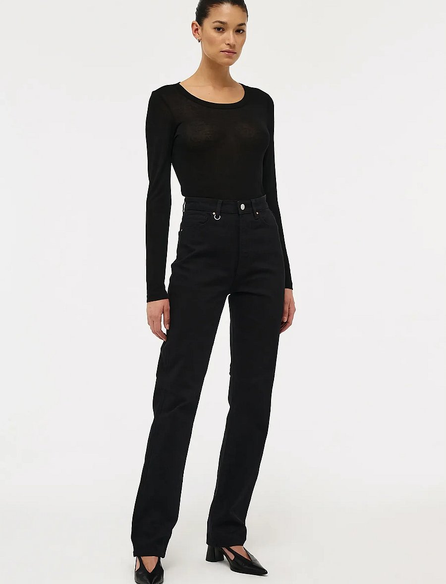 NEUW - NICO STRAIGHT STAY BLACK JET BLACK - sirge säärega teksad - black - 3