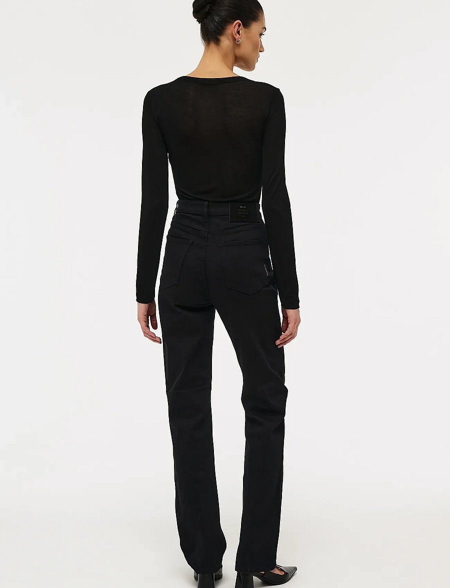 NEUW - NICO STRAIGHT STAY BLACK JET BLACK - sirge säärega teksad - black - 4