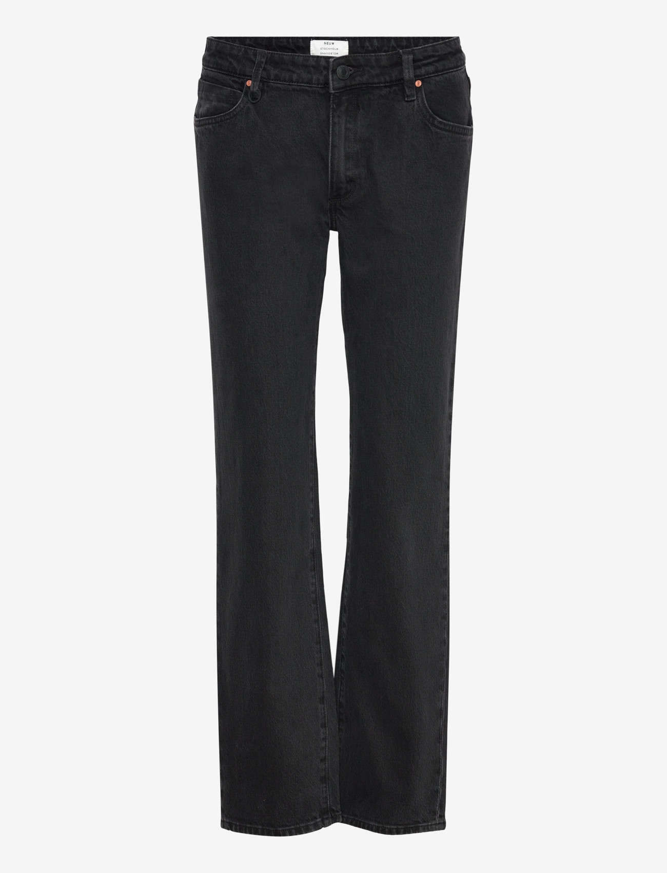 NEUW - MIA STRAIGHT BLACK EARTH WASHED BLACK - straight jeans - black - 0