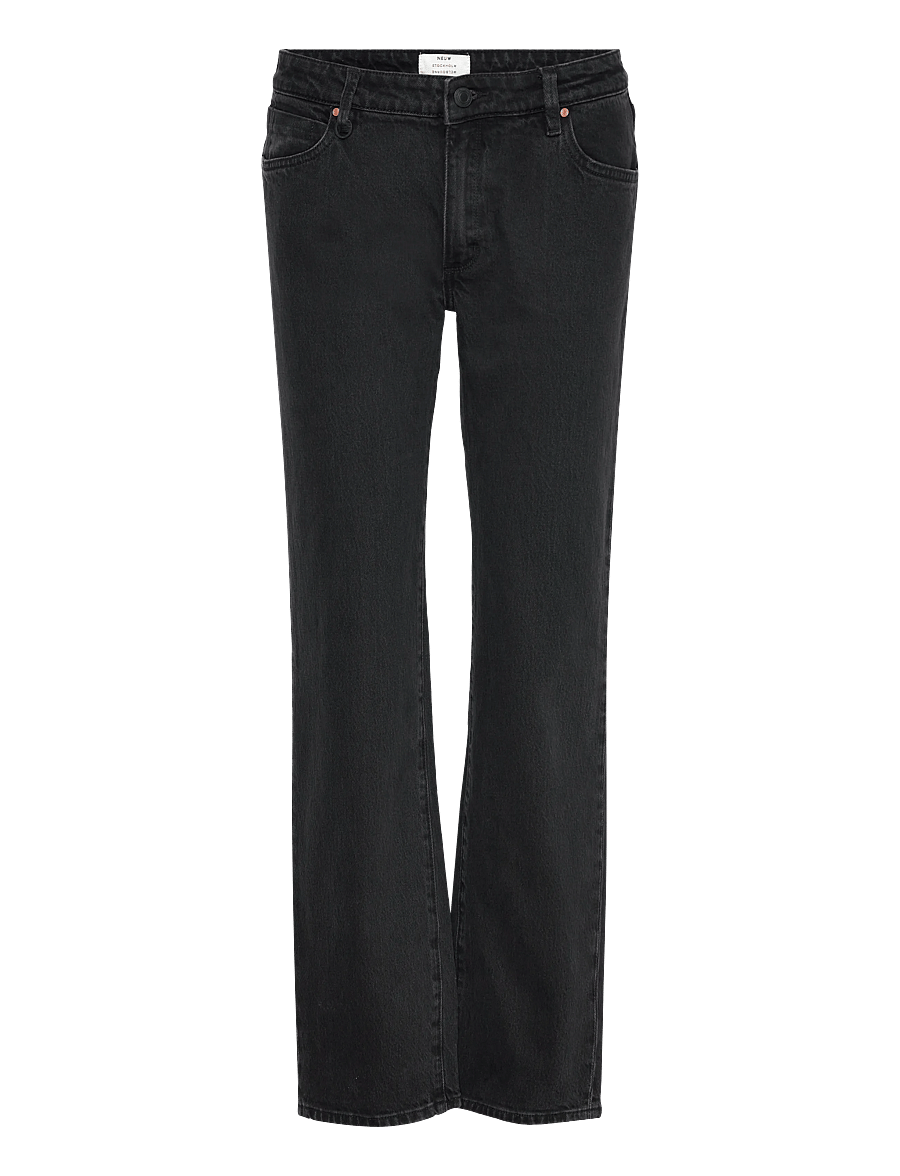 NEUW - MIA STRAIGHT BLACK EARTH WASHED BLACK - straight jeans - black - 0