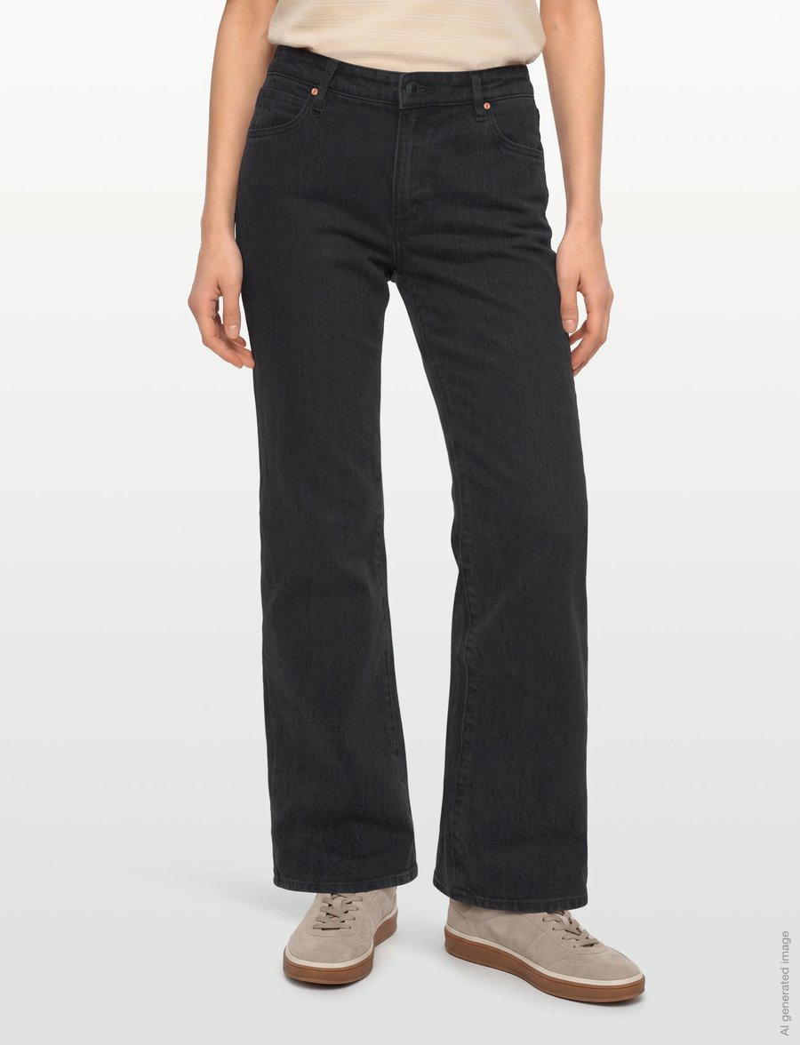 NEUW - MIA STRAIGHT BLACK EARTH WASHED BLACK - straight jeans - black - 3