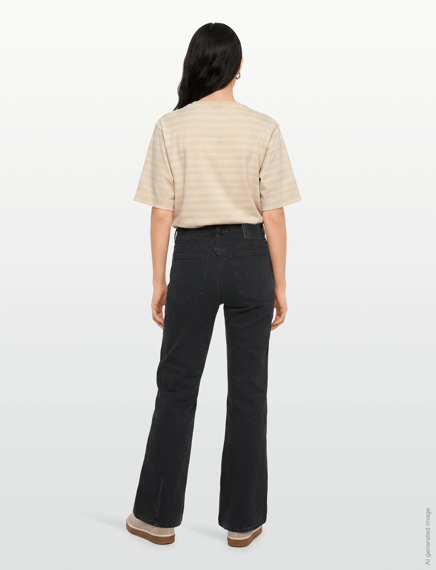 NEUW - MIA STRAIGHT BLACK EARTH WASHED BLACK - straight jeans - black - 4