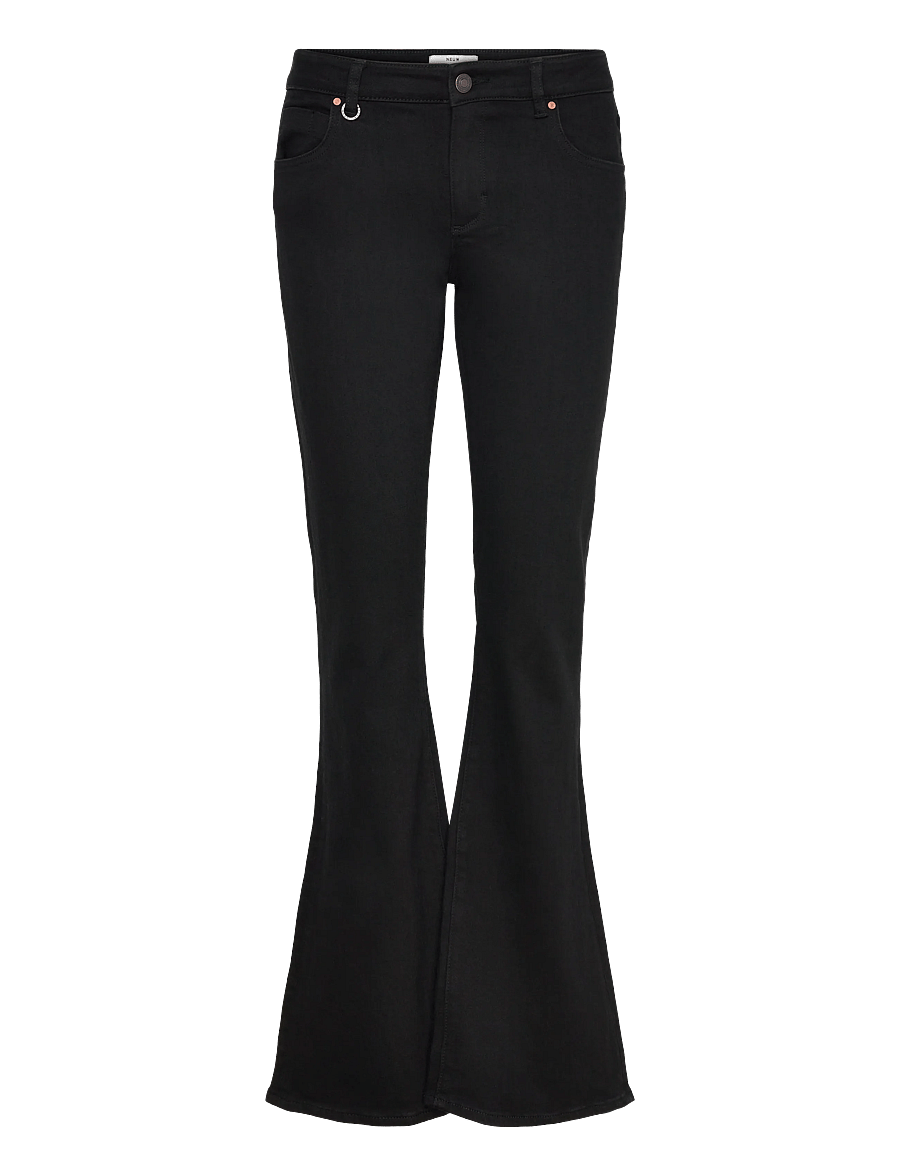 NEUW - DEVON KICK REVIEW ORGANIC BLACK - schlaghosen - black - 0