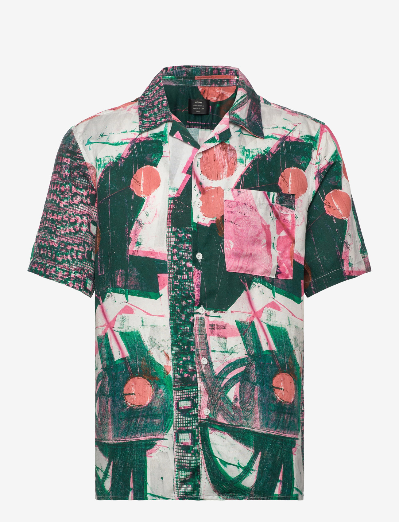 NEUW - YU ART SHIRT 1 ASH/PINK - linased särgid - multi - 1