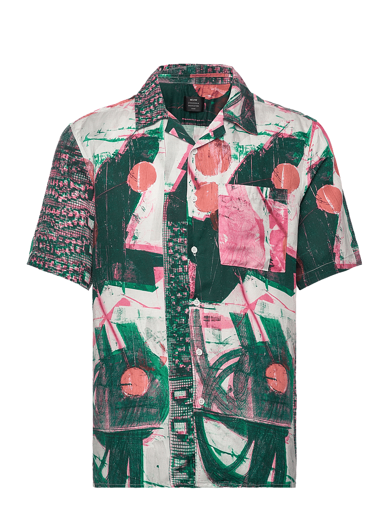 NEUW - YU ART SHIRT 1 ASH/PINK - linased särgid - multi - 1