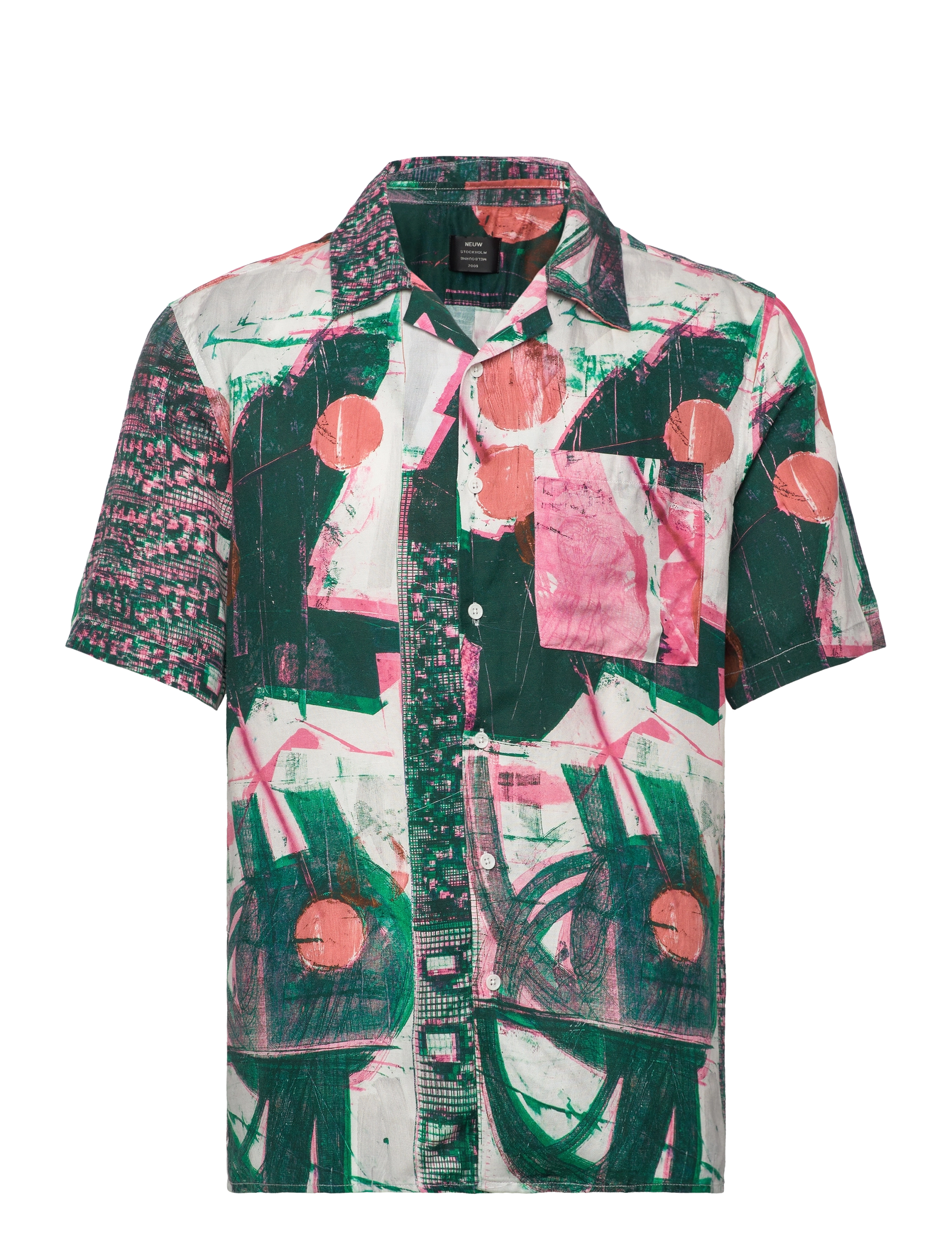 NEUW YU ART SHIRT 1 ASH/PINK - Kleidung - MULTI / green