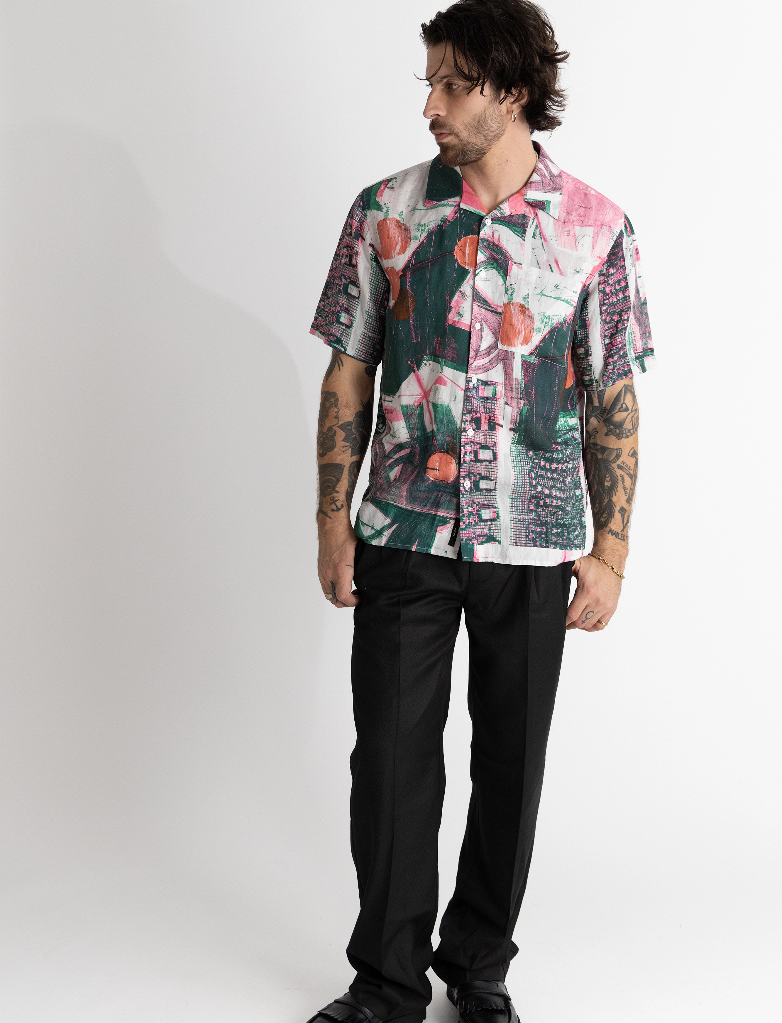 NEUW YU ART SHIRT 1 ASH/PINK - Deals - MULTI / green
