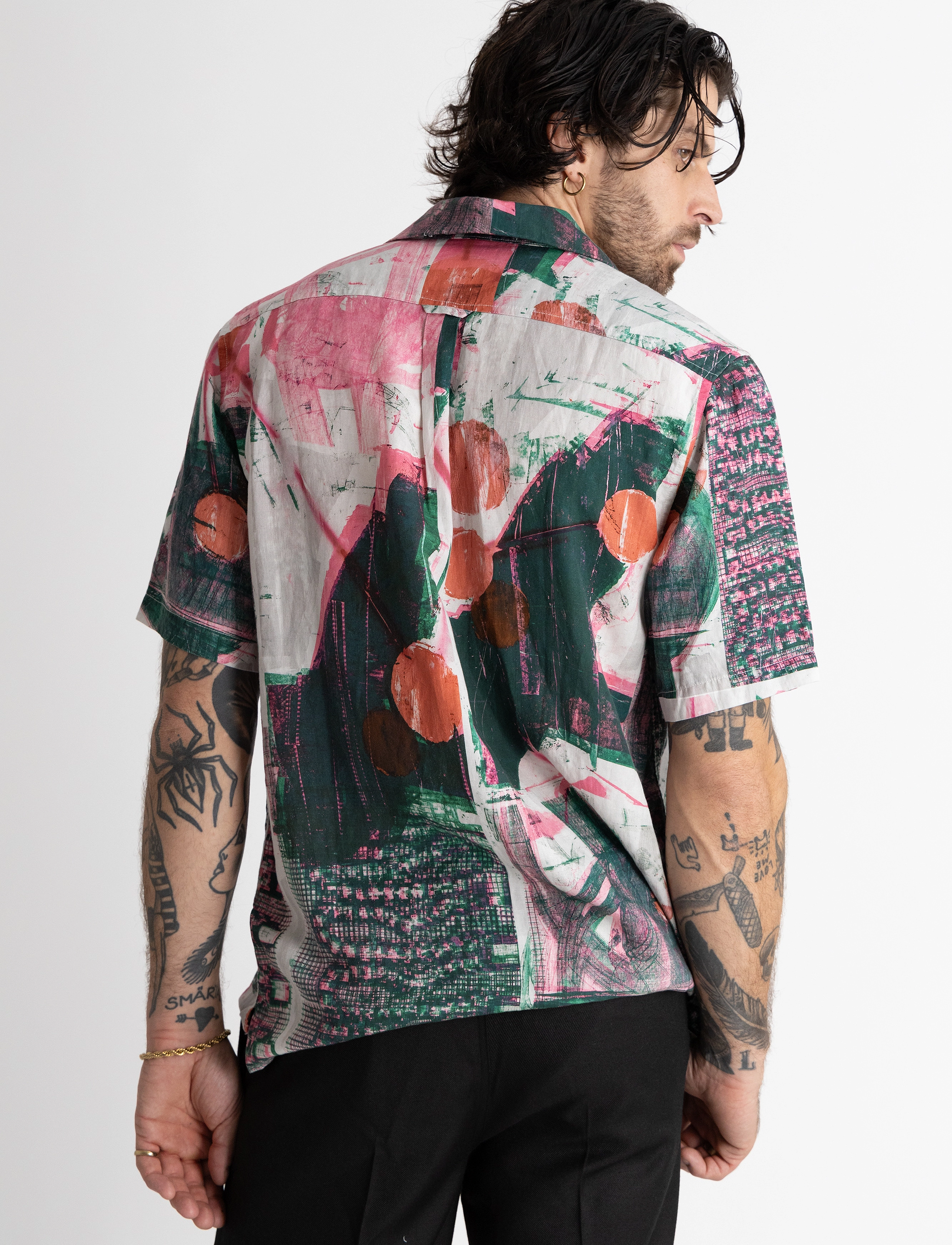 NEUW - YU ART SHIRT 1 ASH/PINK - linneskjortor - multi - 3