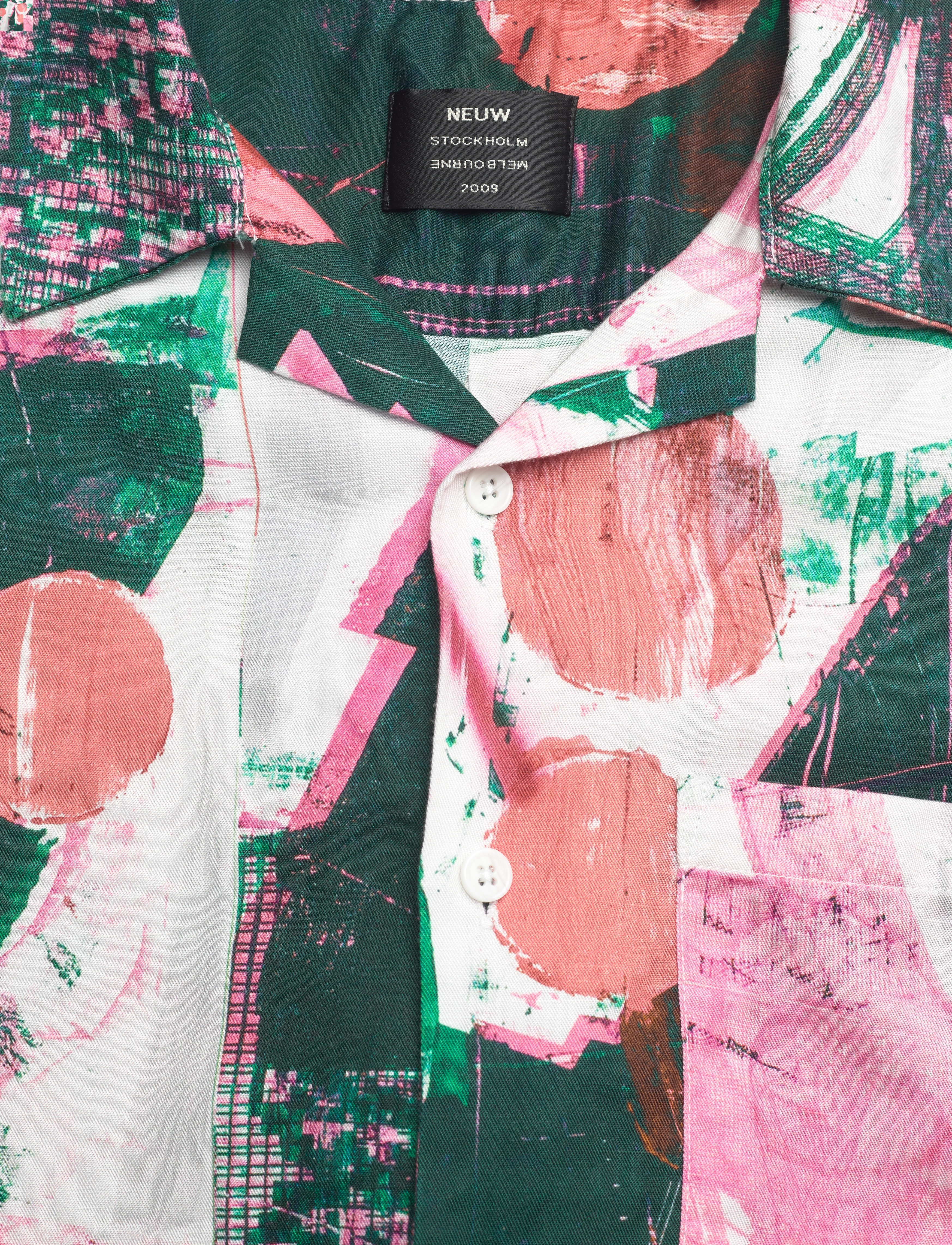 NEUW - YU ART SHIRT 1 ASH/PINK - linneskjortor - multi - 4