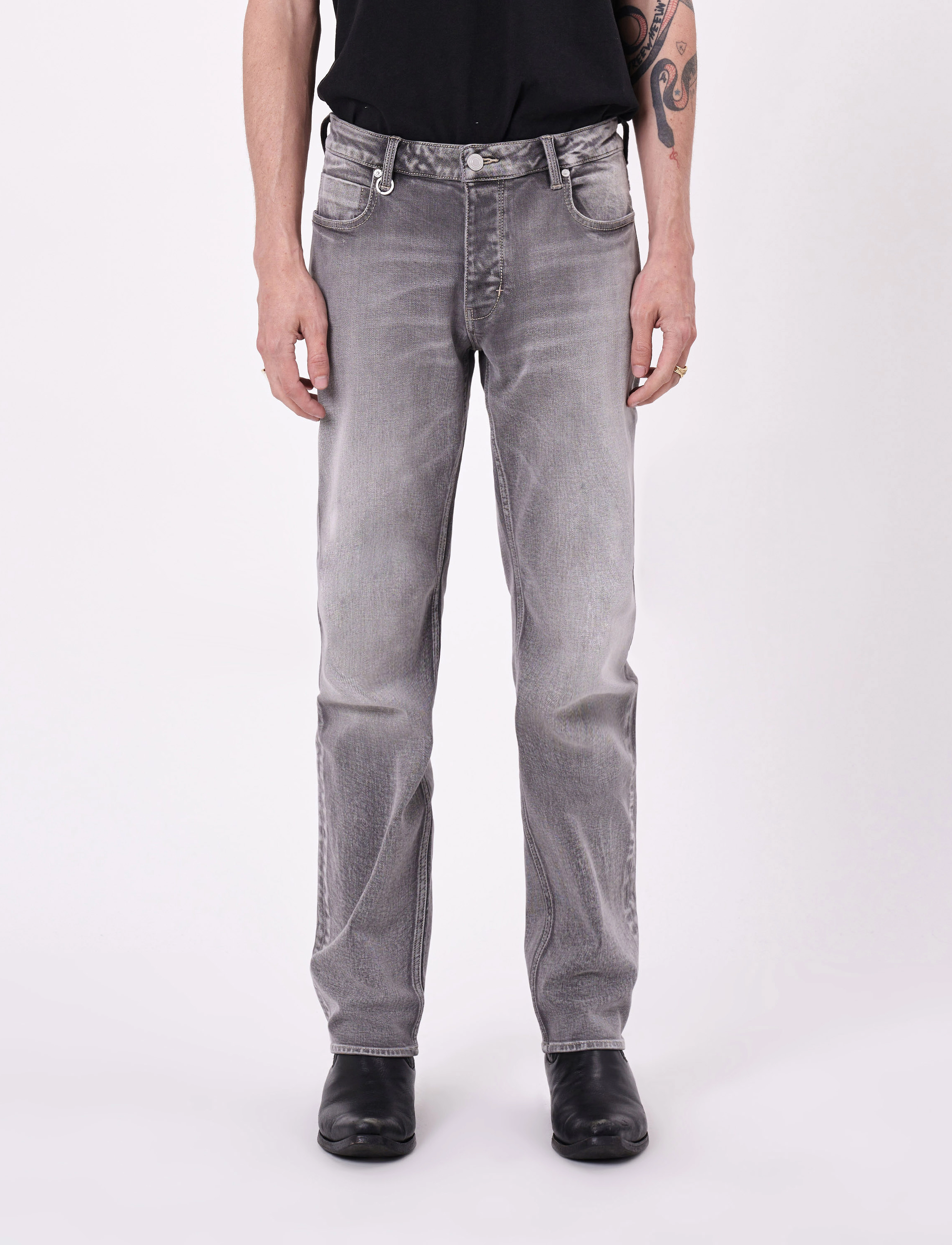 NEUW Lou Straight River, Straight Jeans, Grå, Str: 28 x 34