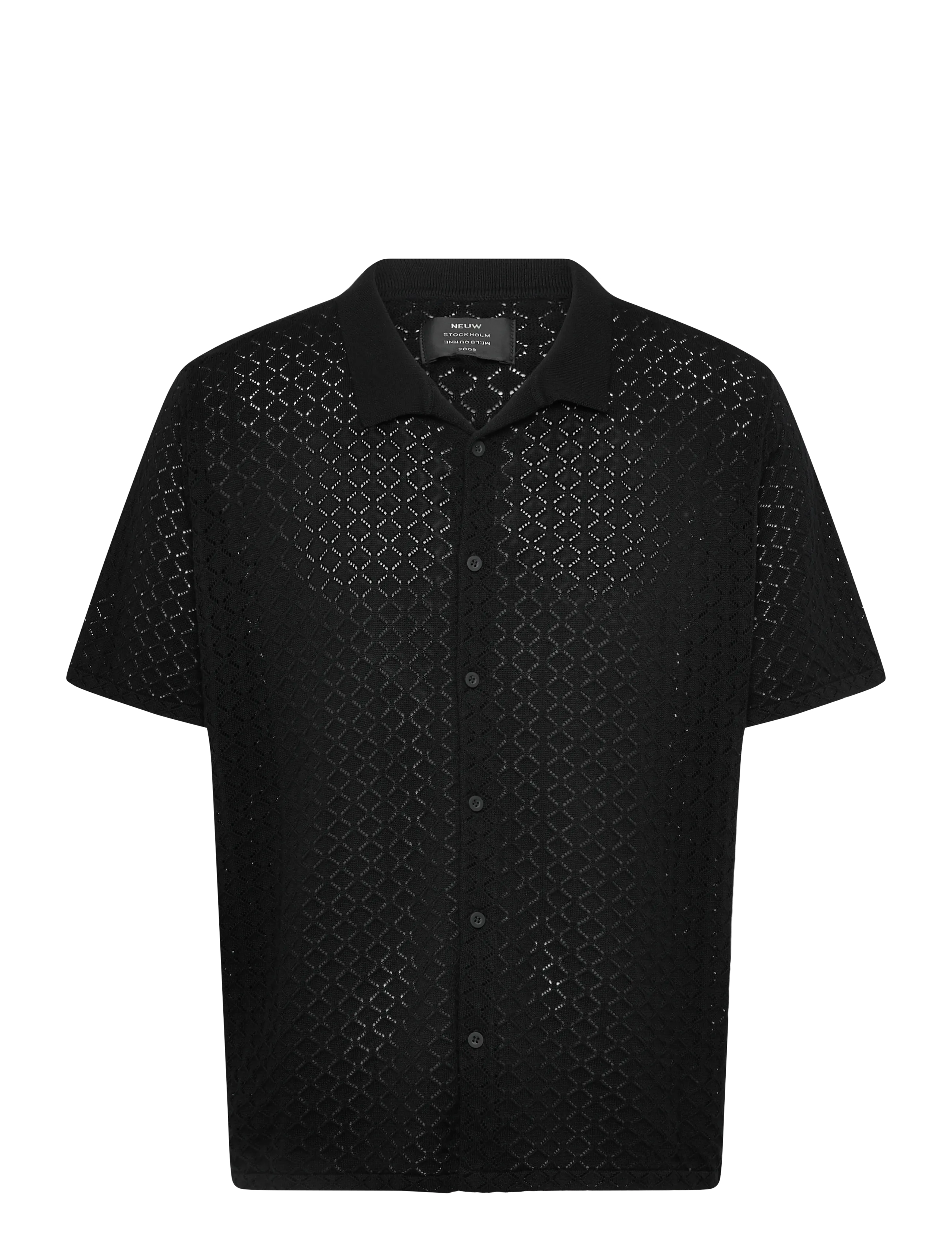 NEUW CAVE LACE KNIT SHIRT BLACK - NEUW - BLACK / black