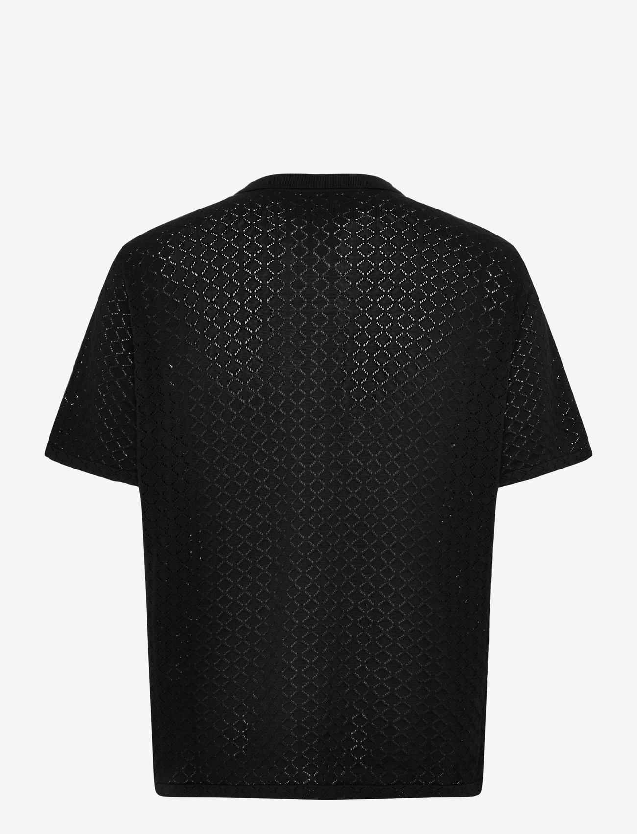 NEUW - CAVE LACE KNIT SHIRT BLACK - polostrik - black - 2