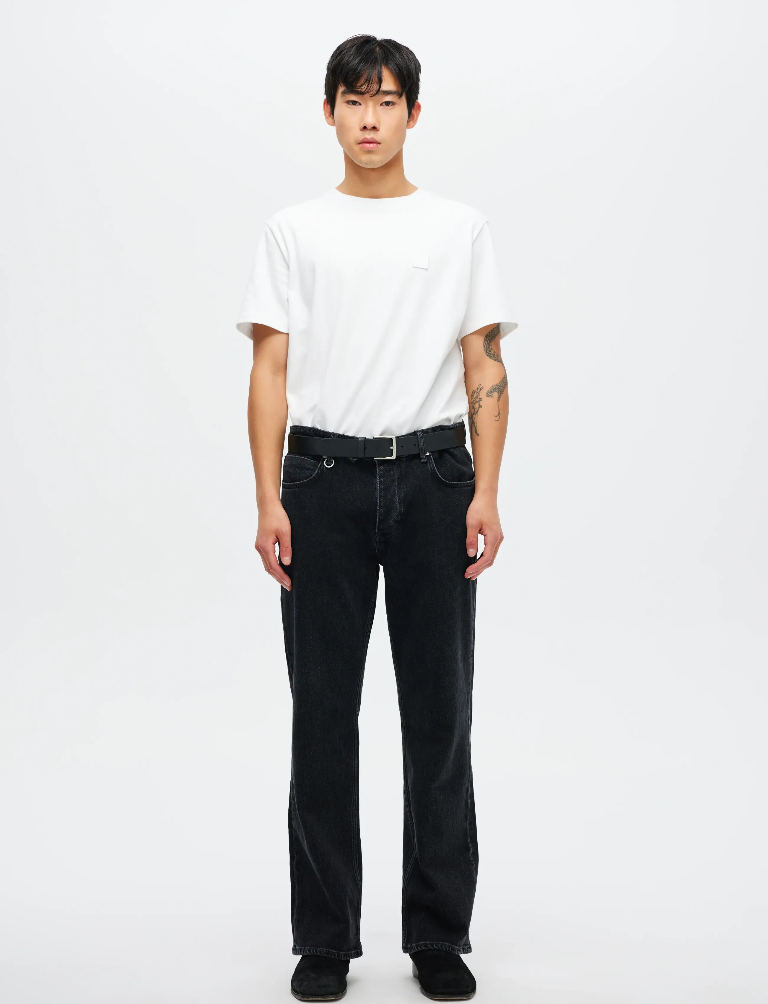 NEUW JULIAN WIDE VENETIAN OVERDYED BLACK - Jeans - BLACK / black