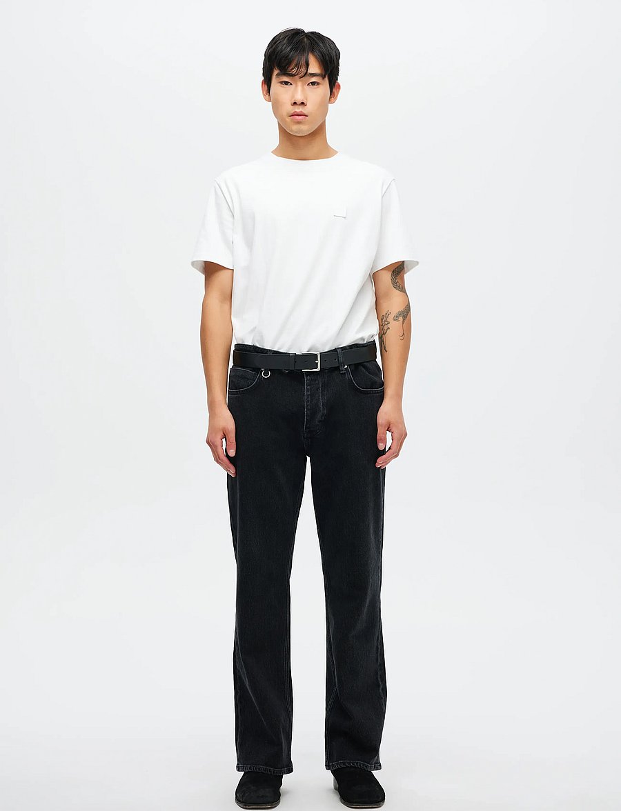 NEUW - JULIAN WIDE VENETIAN OVERDYED BLACK - loose jeans - black - 0