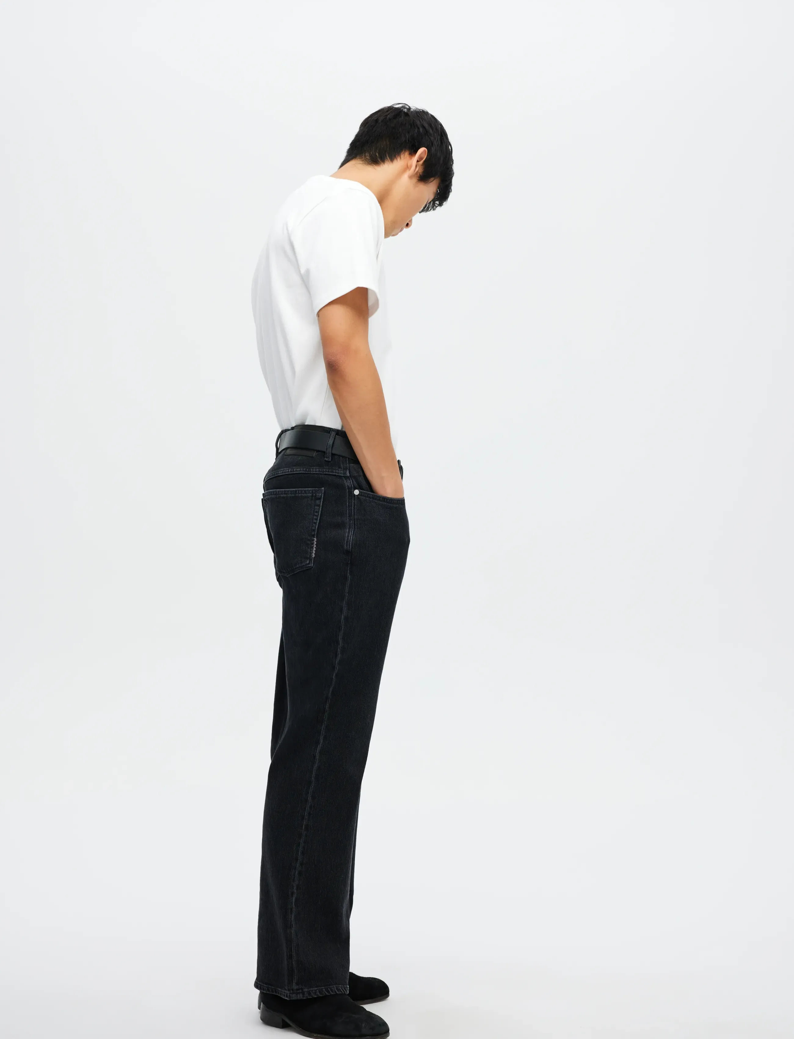 NEUW - JULIAN WIDE VENETIAN OVERDYED BLACK - loose jeans - black - 3