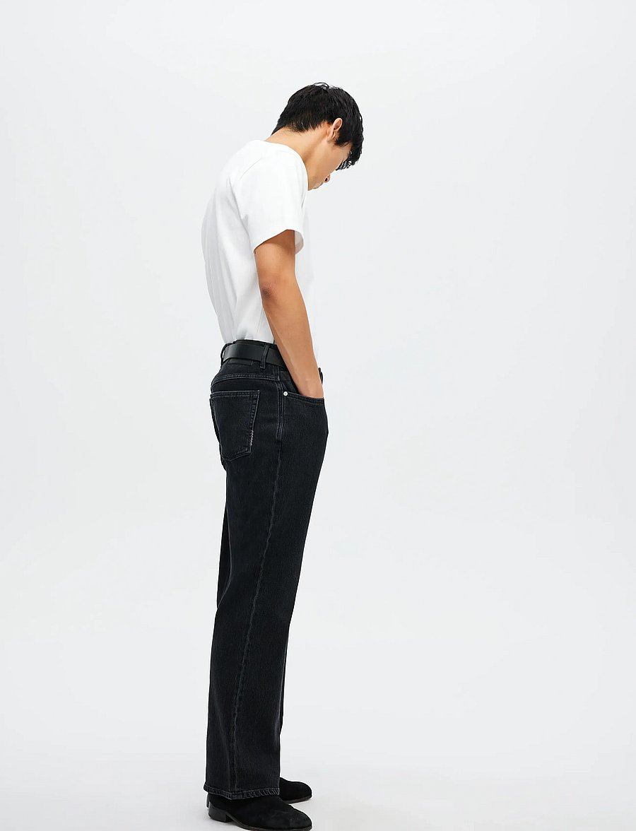 NEUW - JULIAN WIDE VENETIAN OVERDYED BLACK - loose jeans - black - 3