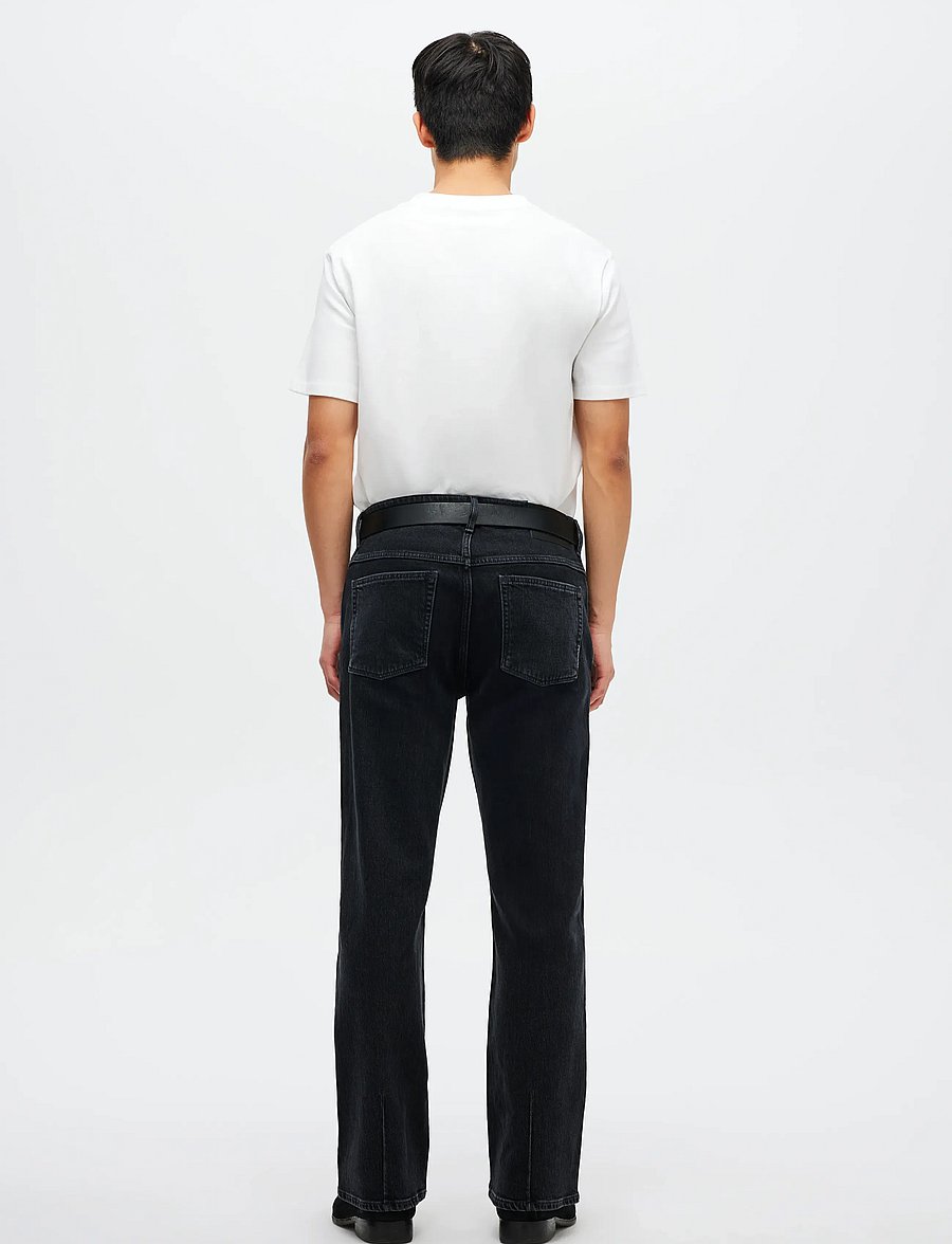 NEUW - JULIAN WIDE VENETIAN OVERDYED BLACK - loose jeans - black - 4