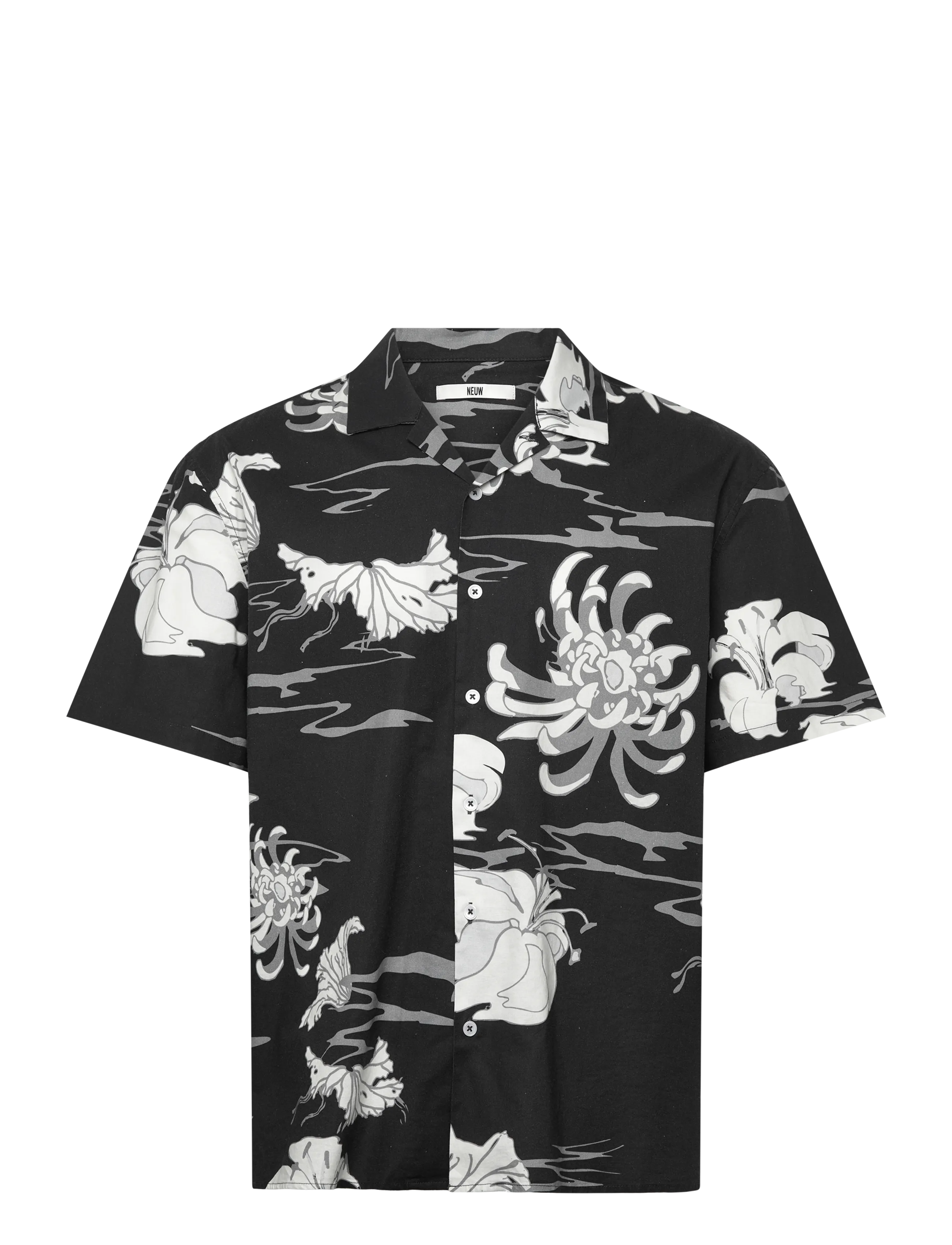 NEUW SATIVA PRINT SS SHIRT MILITARY - Clothing - MULTI / black