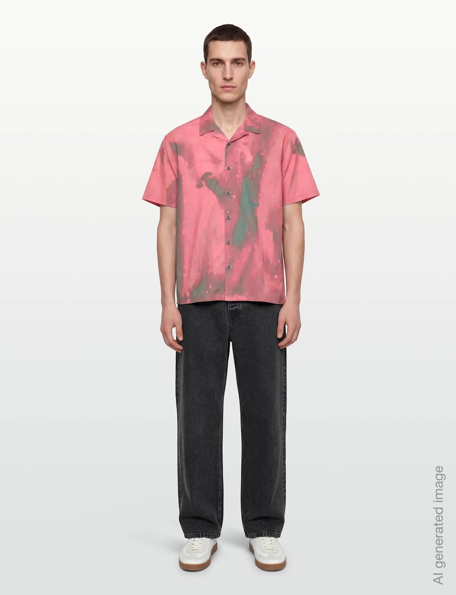 NEUW - BLEACH PRINT SS SHIRT QUARTZ - mønstrede skjorter - multi - 0