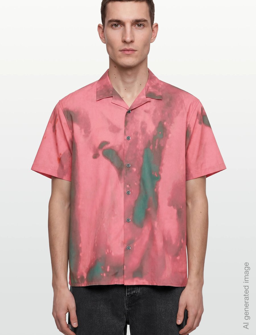 NEUW - BLEACH PRINT SS SHIRT QUARTZ - mønstrede skjorter - multi - 3