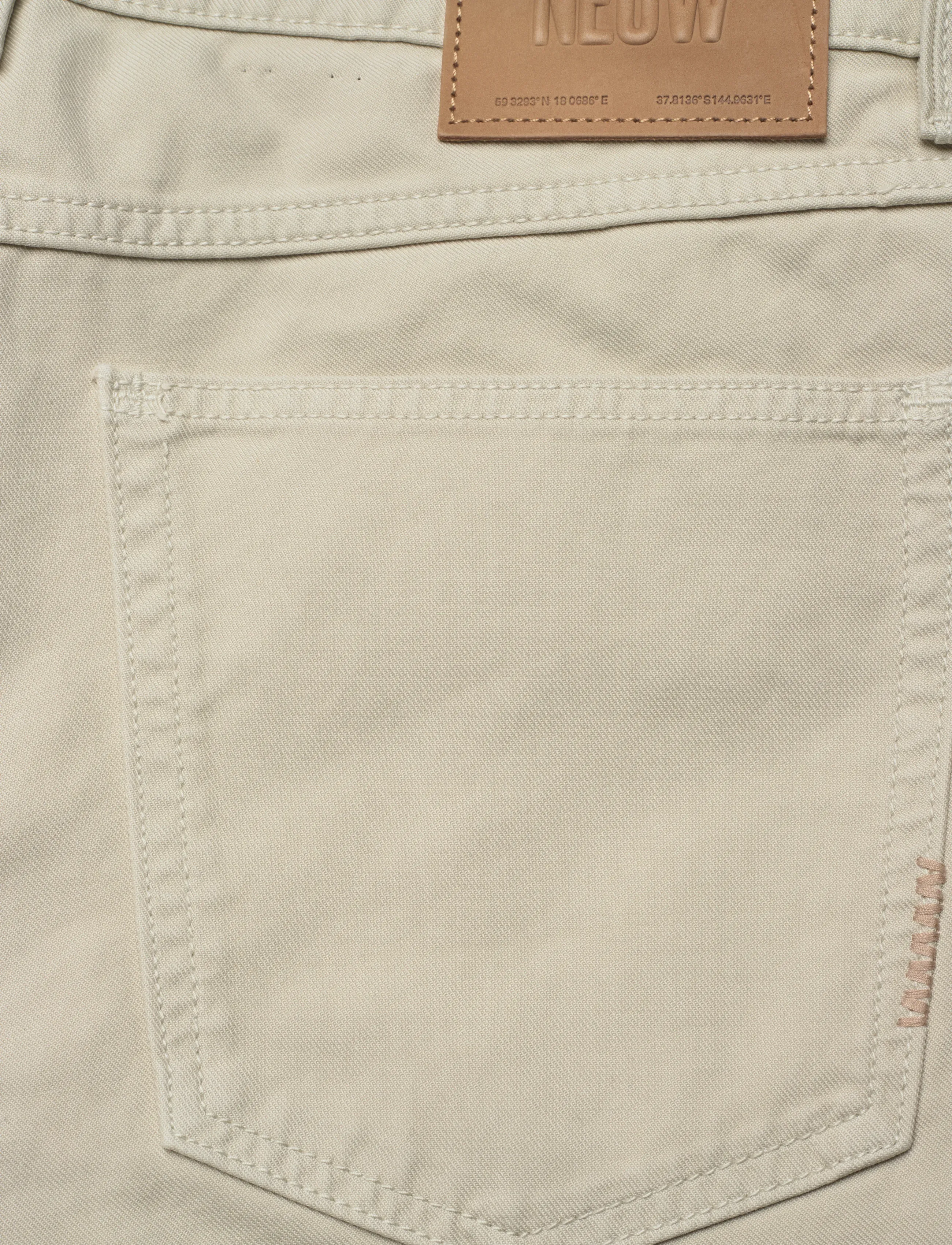 NEUW - RAY STRAIGHT YALE SAND - spodnie & dżinsy - white - 4