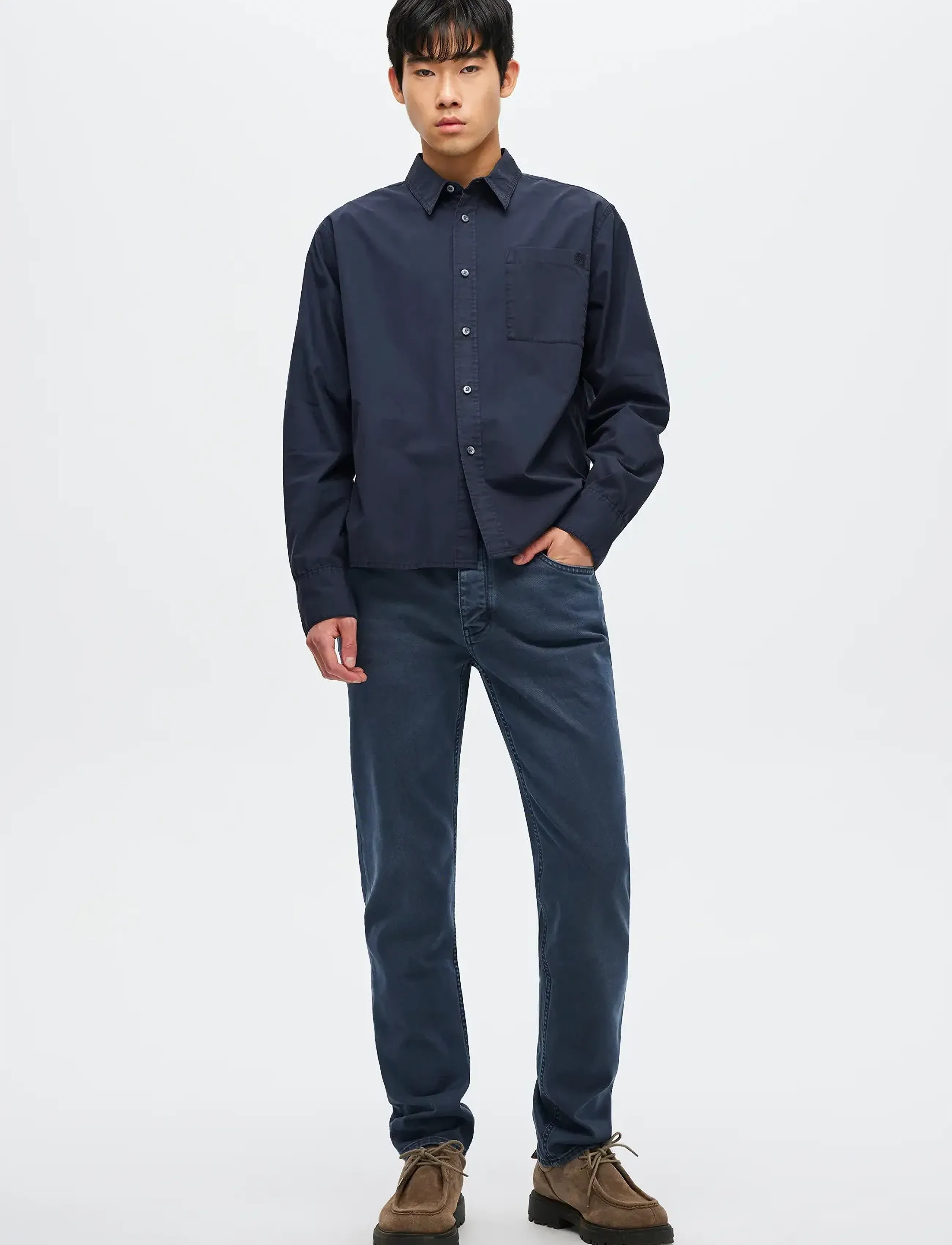 NEUW Lou Straight Liberte Mid Indigo, 30 x 34, Jeans, Marineblau - Slim, Männerswear