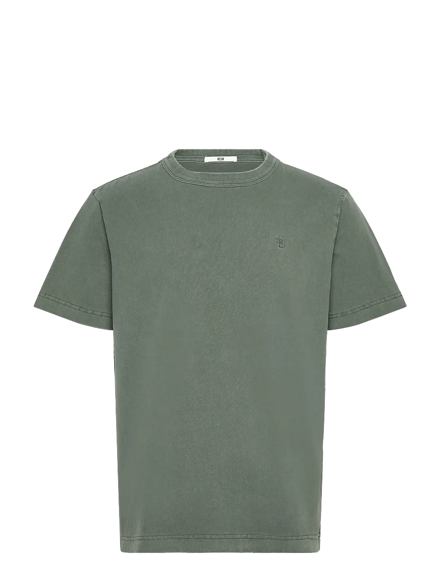 NEUW - CAVE TEE SLATE - short-sleeved t-shirts - green - 1