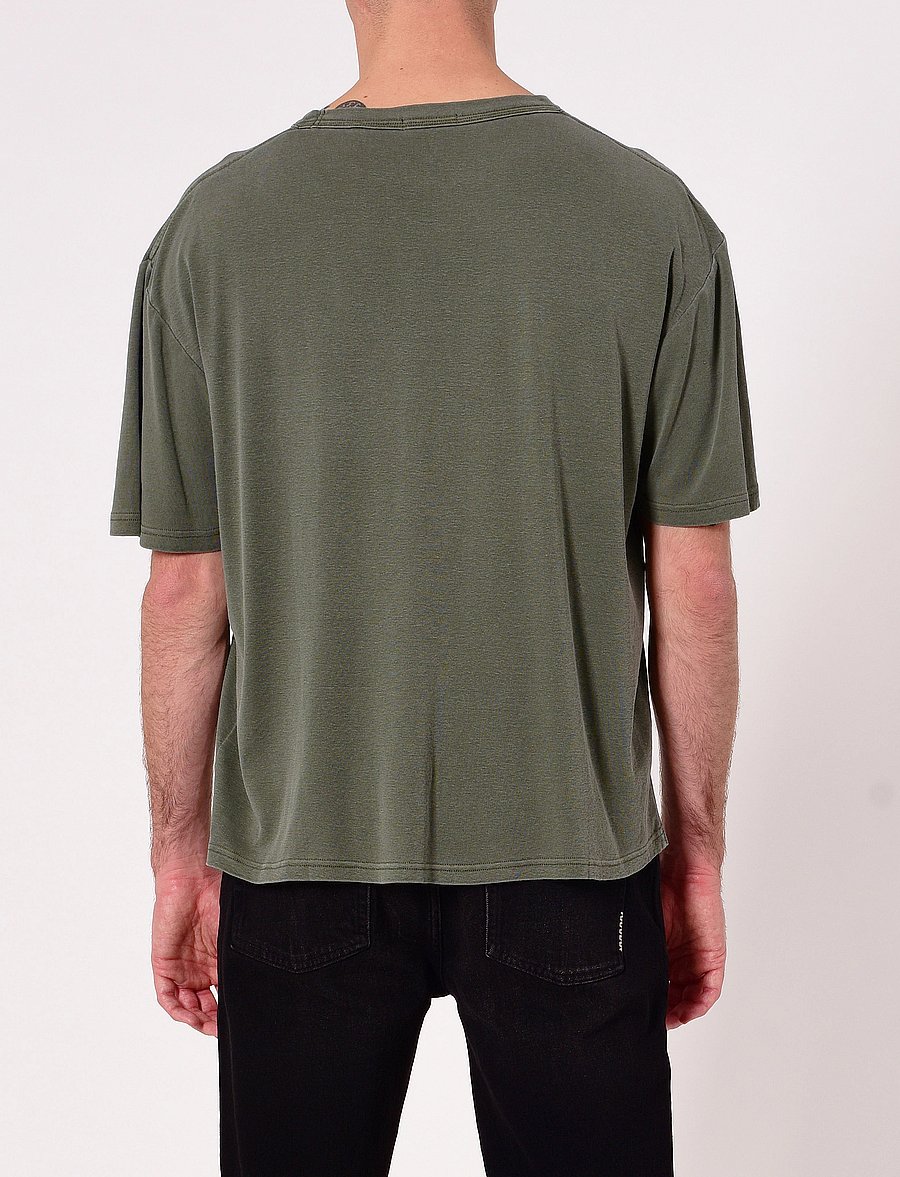 NEUW - CAVE TEE SLATE - short-sleeved t-shirts - green - 3