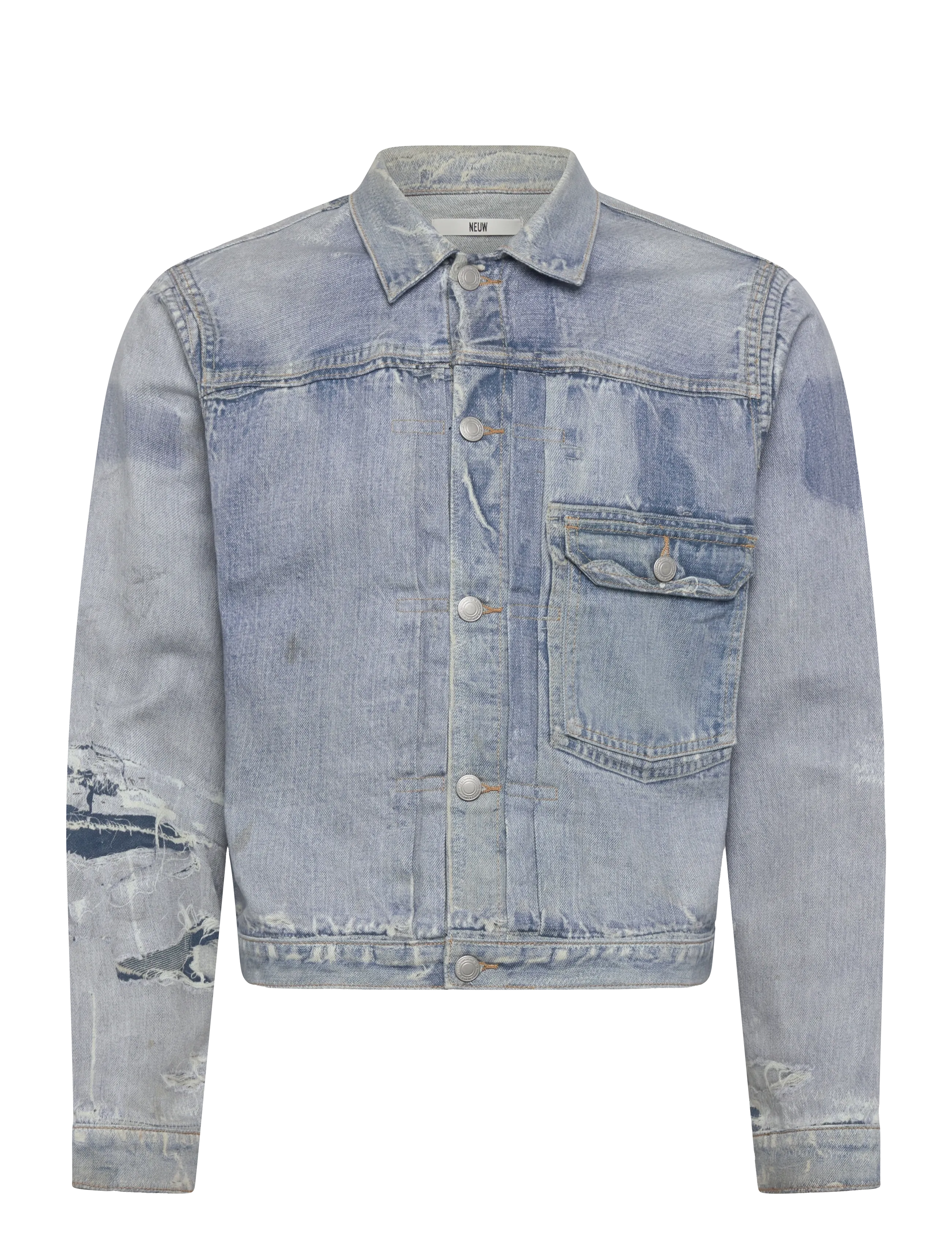 NEUW Type One Jacke Digital Indigo Hell Vintage Indig Blau - XL - Herren