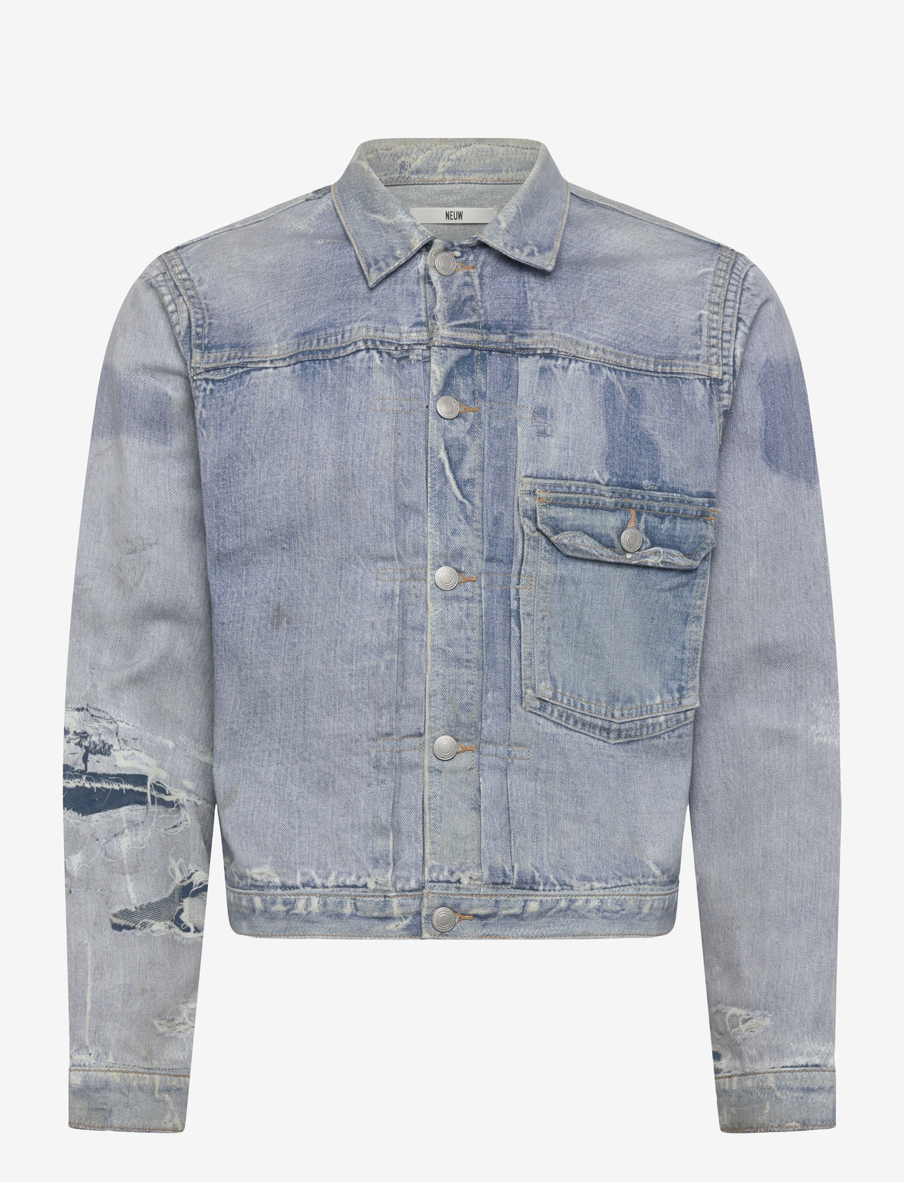 NEUW - TYPE ONE JACKET DIGITAL INDIGO LIGHT VINTAGE INDIG - vuorittomat farkkutakit - blue - 1