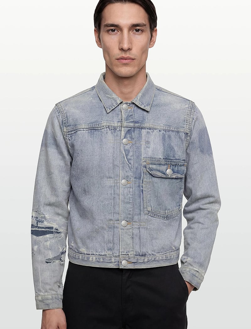 NEUW - TYPE ONE JACKET DIGITAL INDIGO LIGHT VINTAGE INDIG - vuorittomat farkkutakit - blue - 3