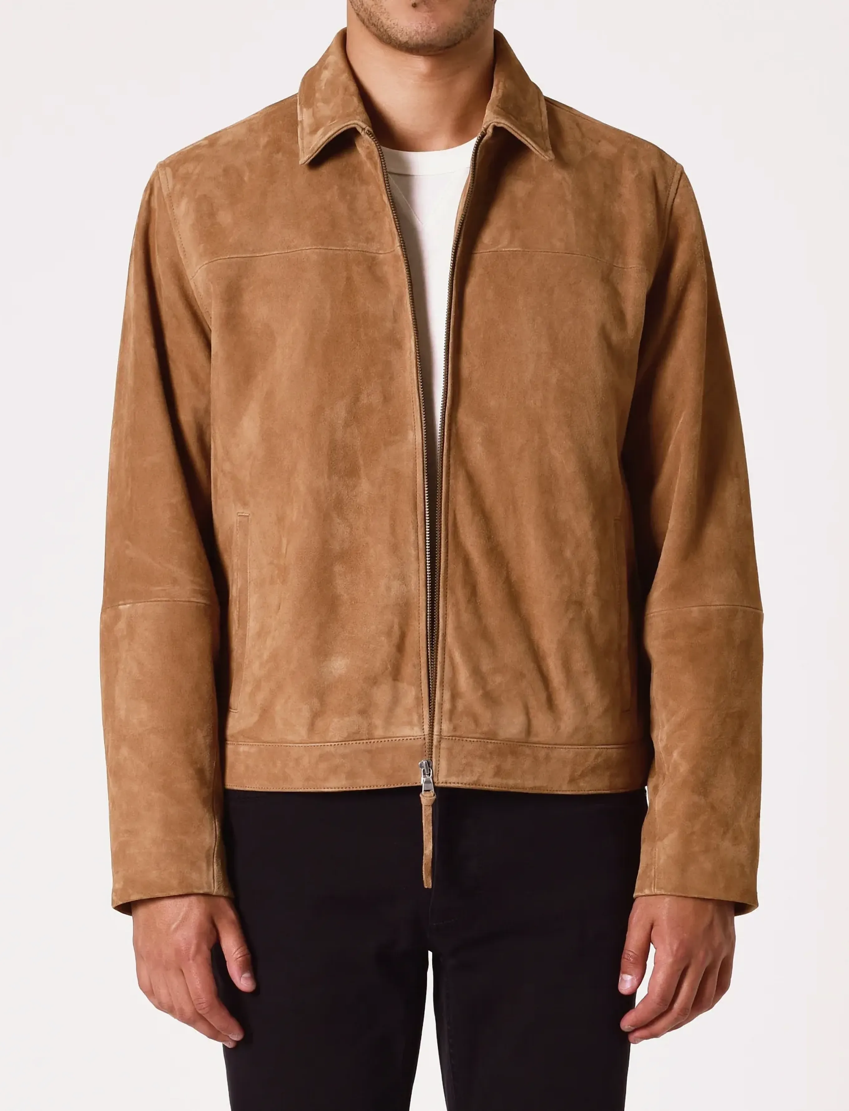 NEUW Suede Rider Jacketwhiskey, Mænd, Ruskind Rider Jakke, Brun, Str: S