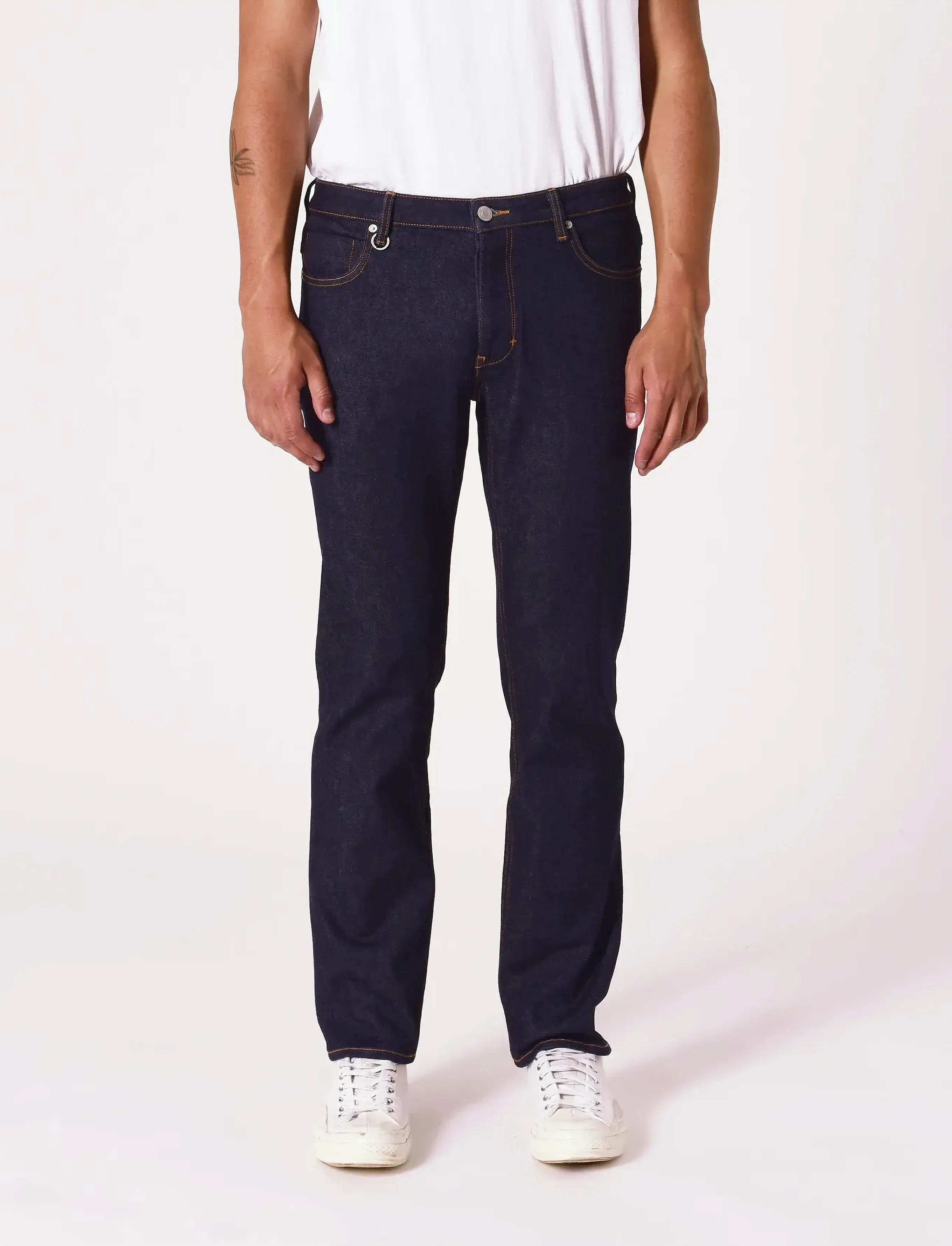 NEUW - LOU STRAIGHT CRUDOINDIGO - tavalised teksad - blue - 0