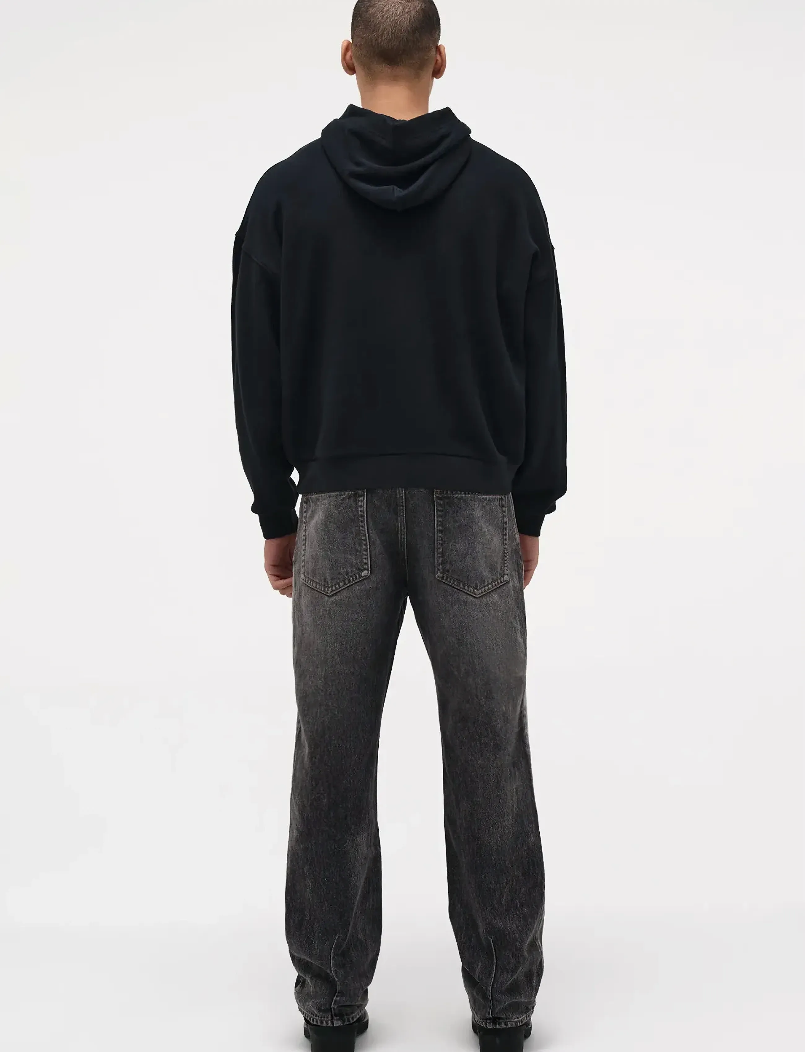 NEUW - RIVER BAGGY WESTWASHED BLACK - rúmar gallabuxur - black - 4