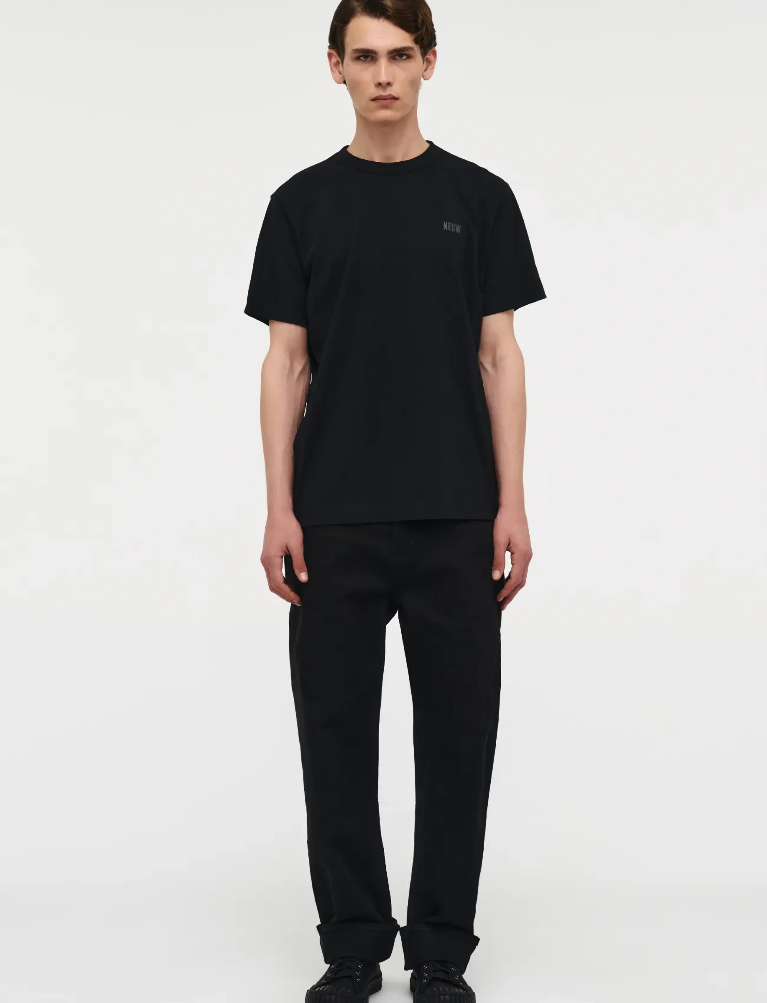 NEUW - LIAM RELAXED UMBRA - weite jeans - black - 0