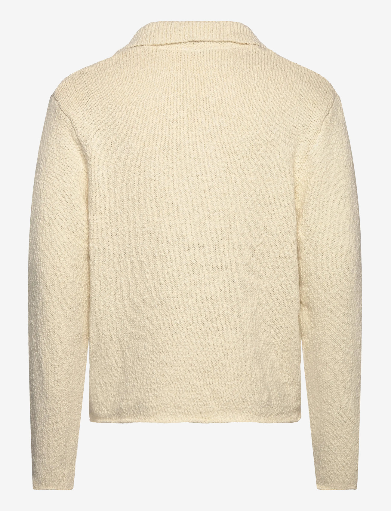 NEUW - BOUCLE KNIT RUGBY POLOECRU - polostrik - white - 2