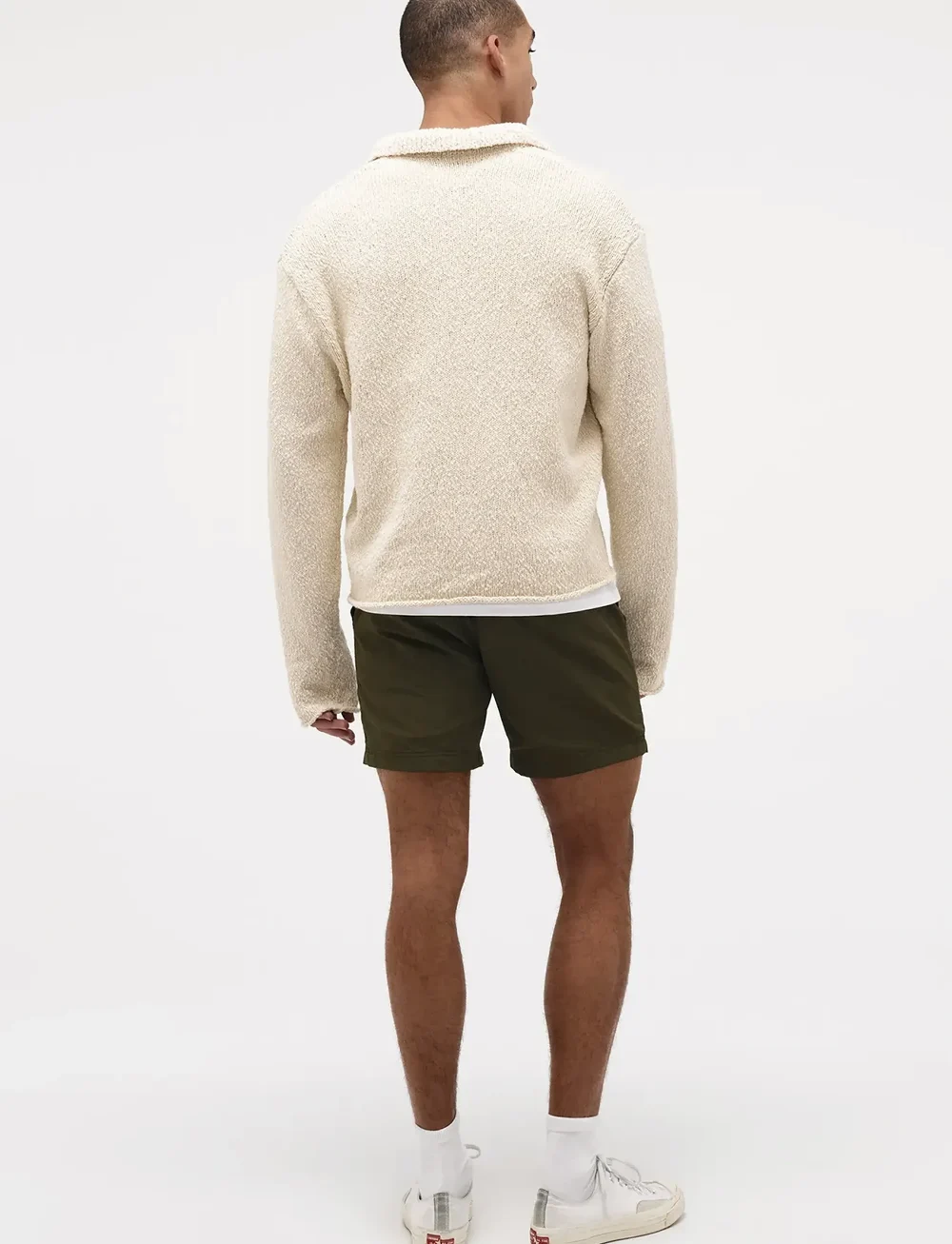 NEUW - BOUCLE KNIT RUGBY POLOECRU - polostrik - white - 4