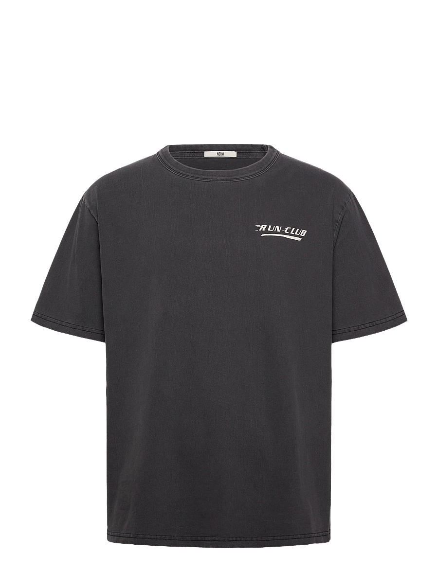 NEUW - INCLINE TEEWASHED BLACK - short-sleeved t-shirts - black - 1