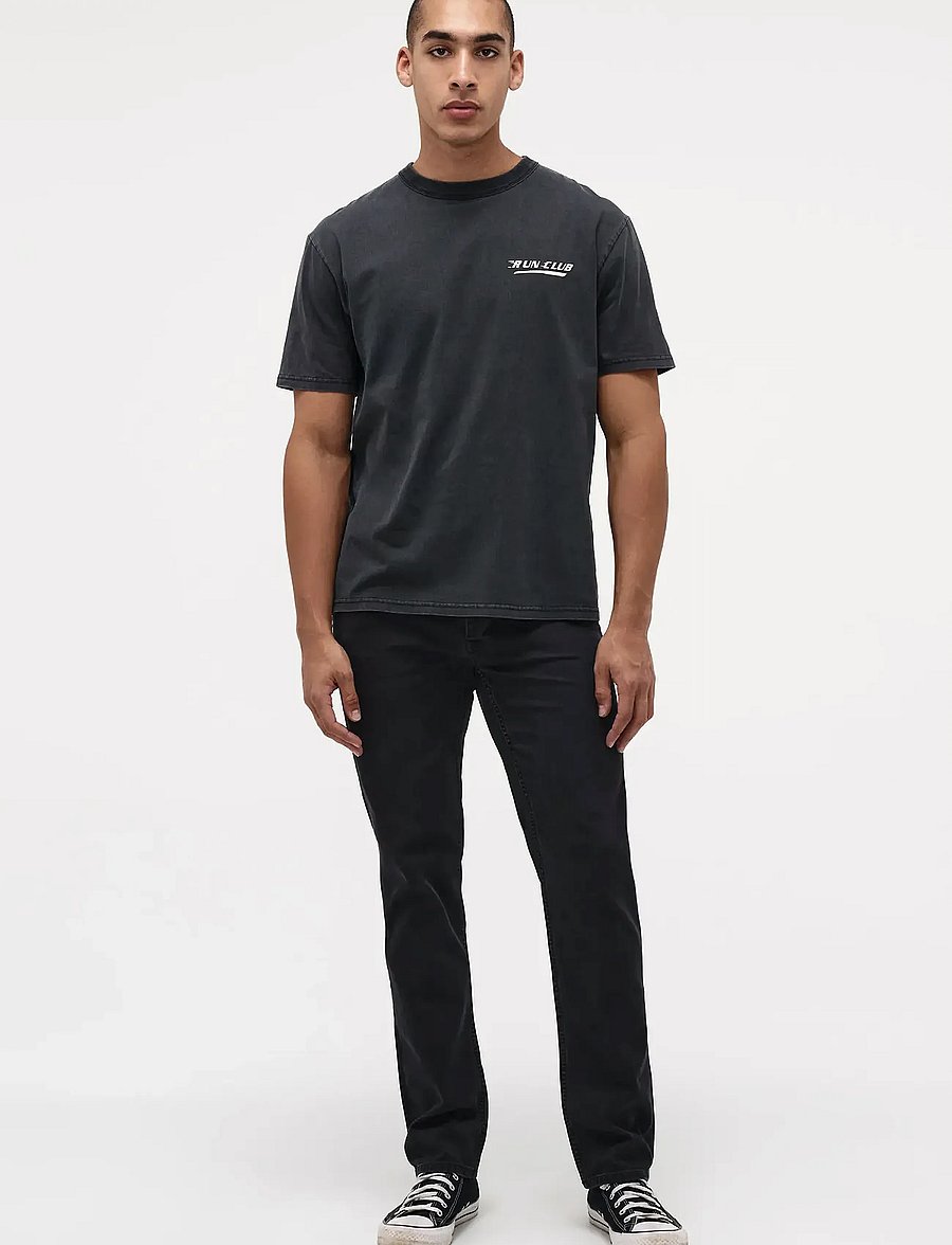 NEUW - INCLINE TEEWASHED BLACK - short-sleeved t-shirts - black - 0