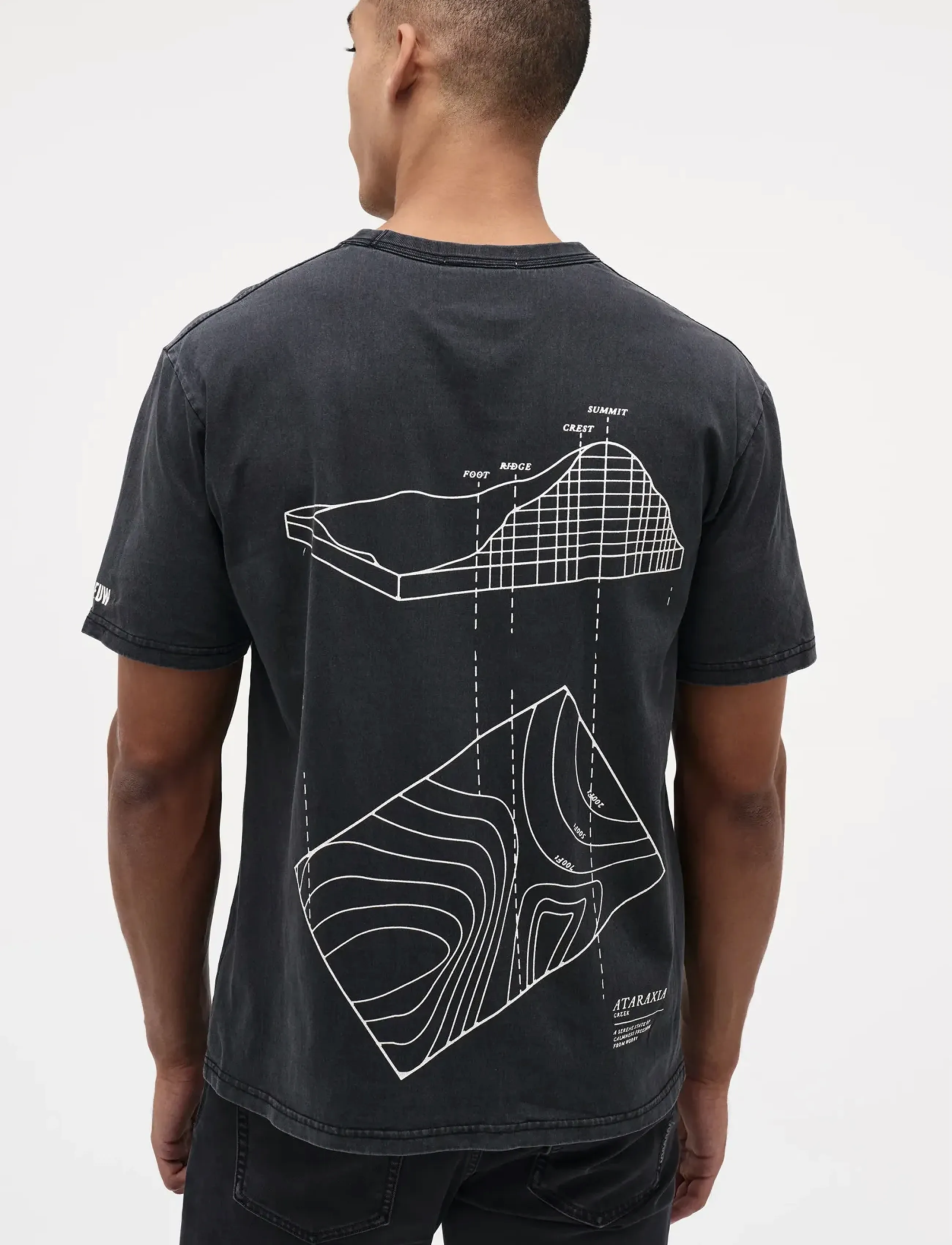 NEUW - INCLINE TEEWASHED BLACK - kortærmede t-shirts - black - 4